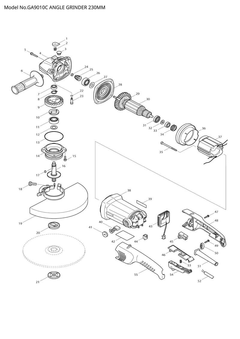 GA9010C exploded view