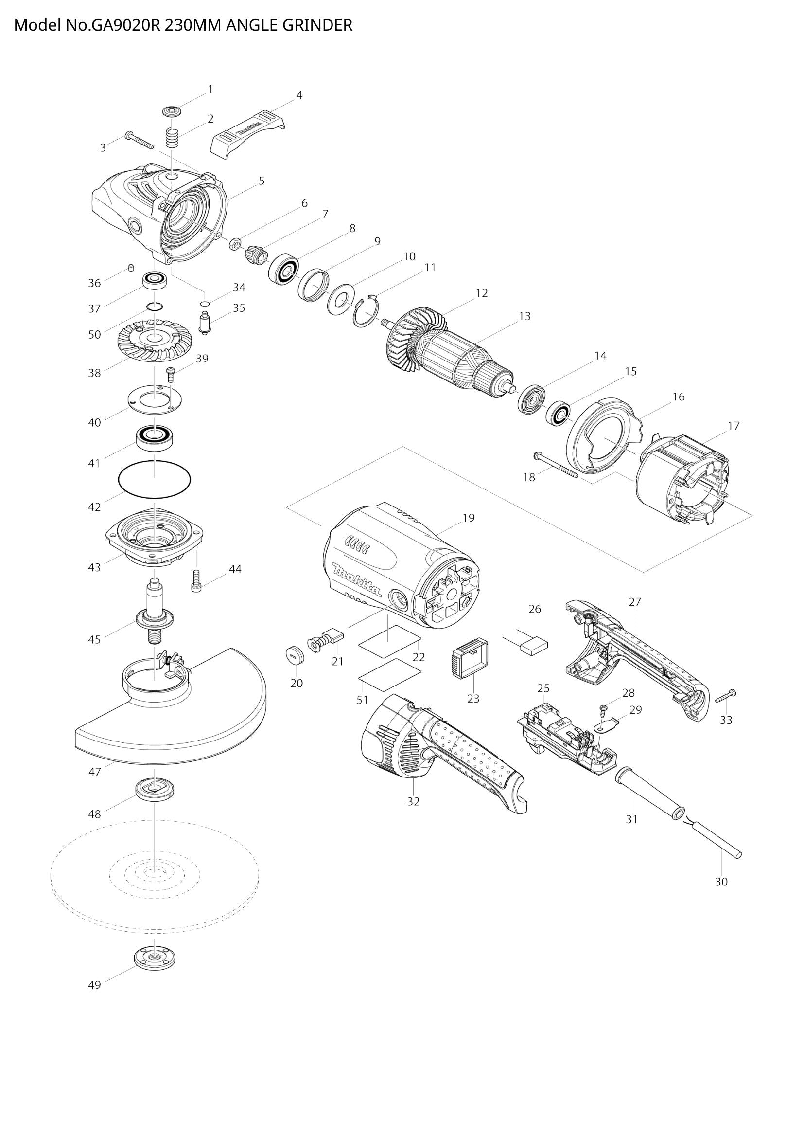 GA9020R exploded view