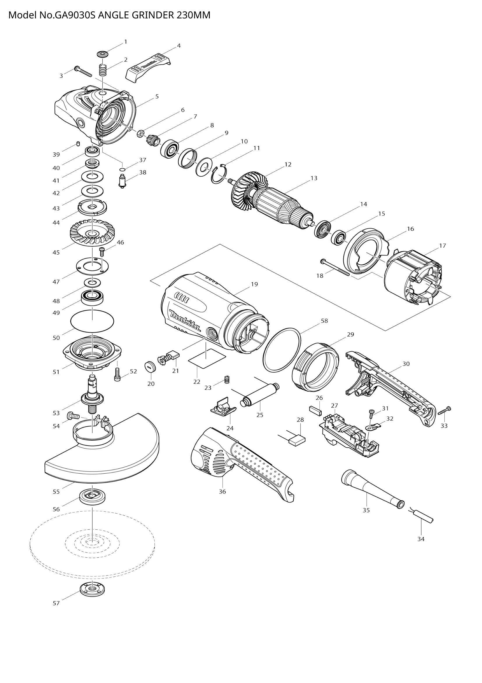 GA9030S exploded view