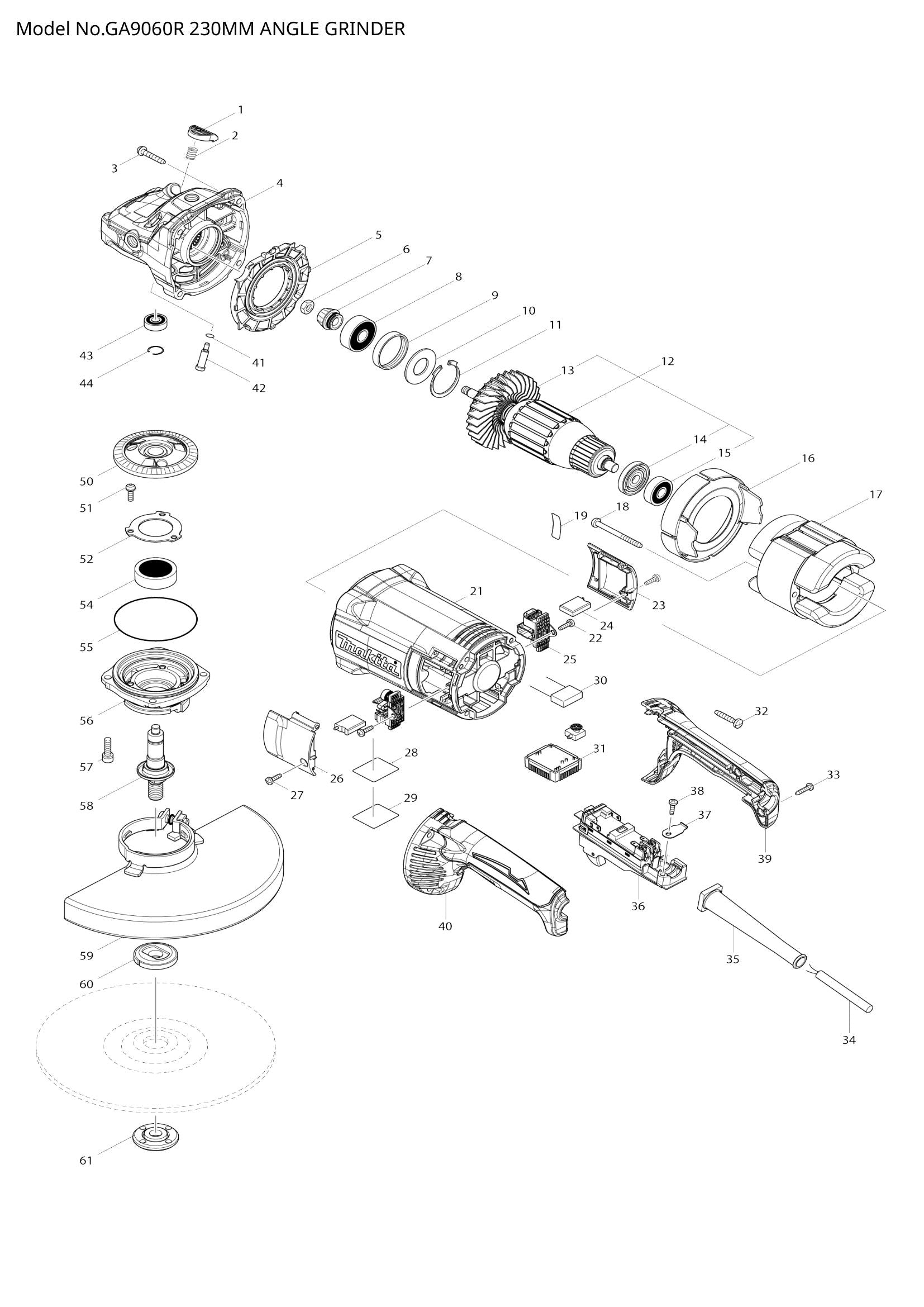 GA9060R exploded view