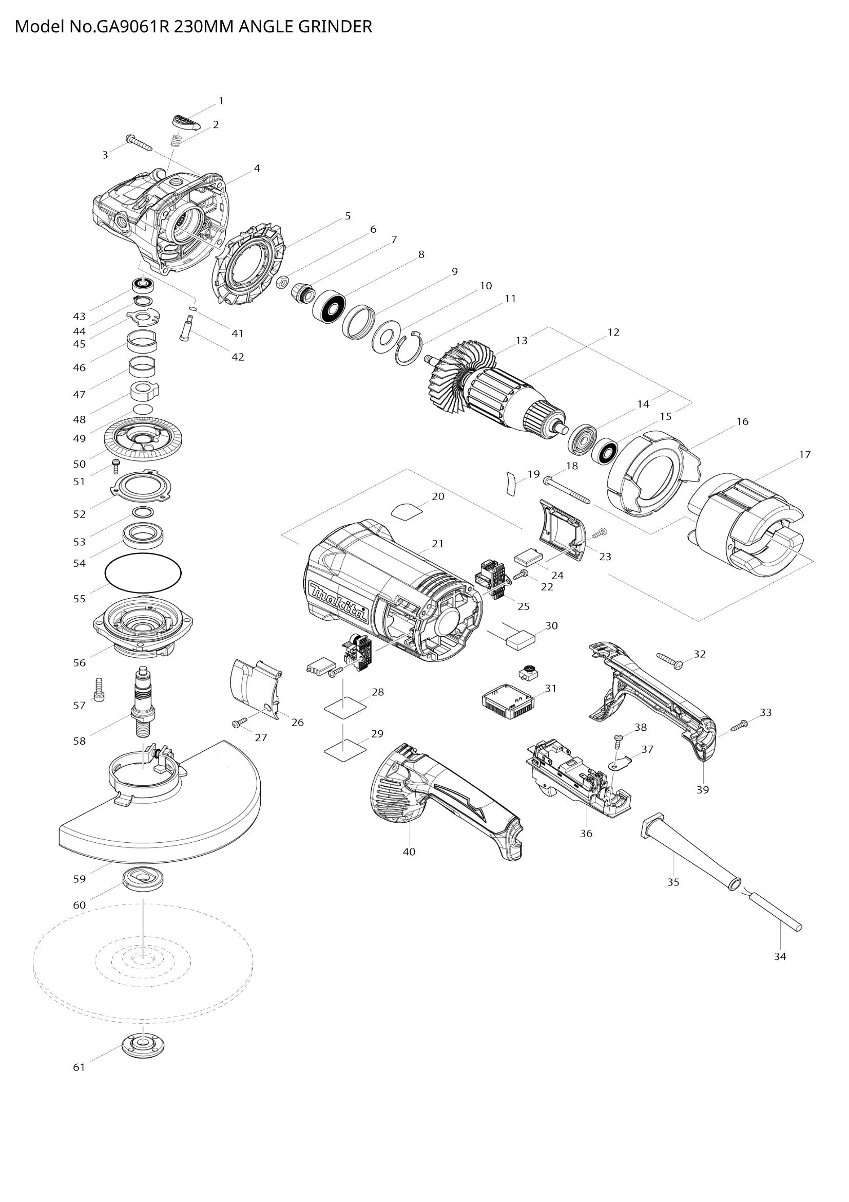 GA9061R exploded view