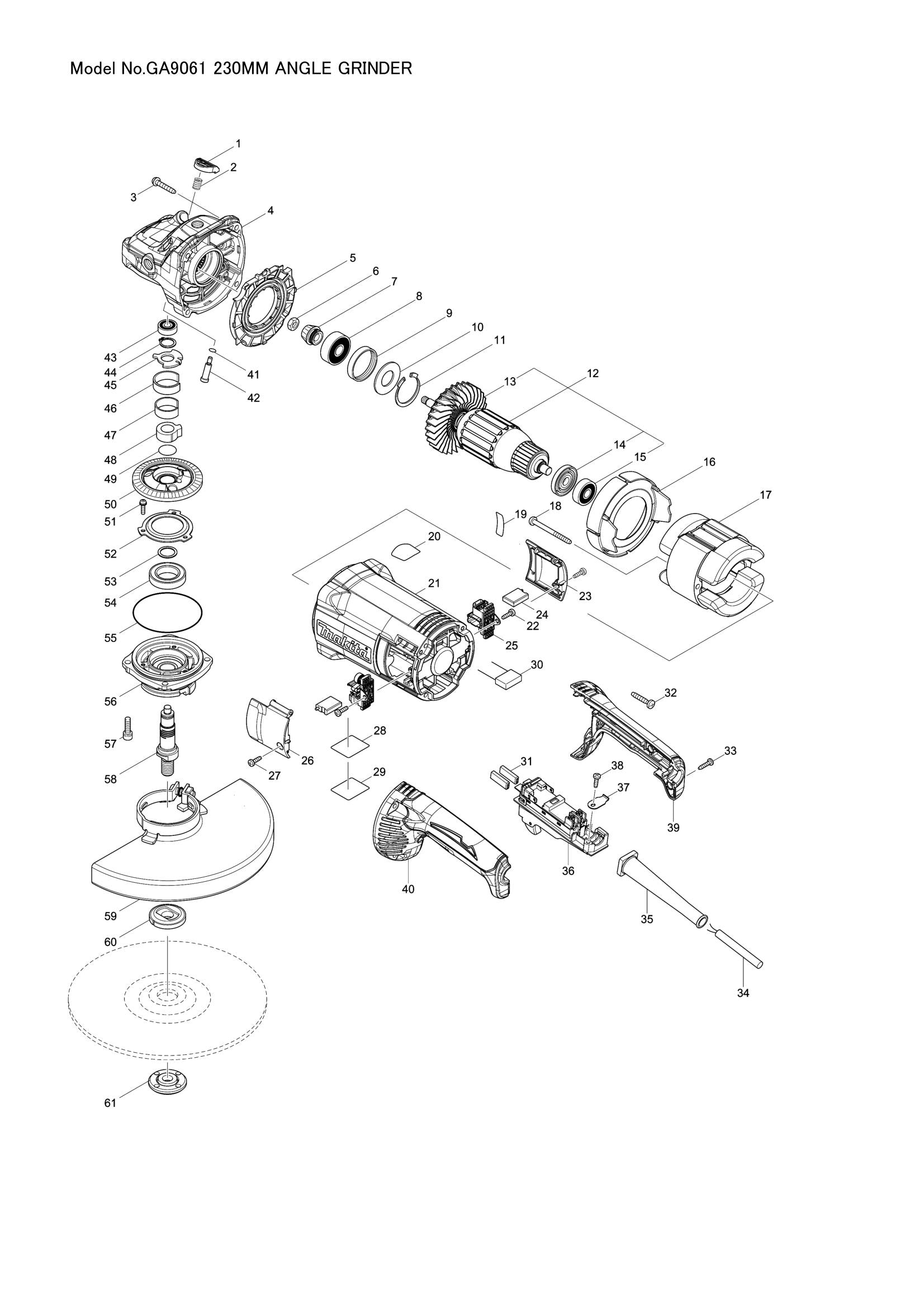 GA9061 exploded view