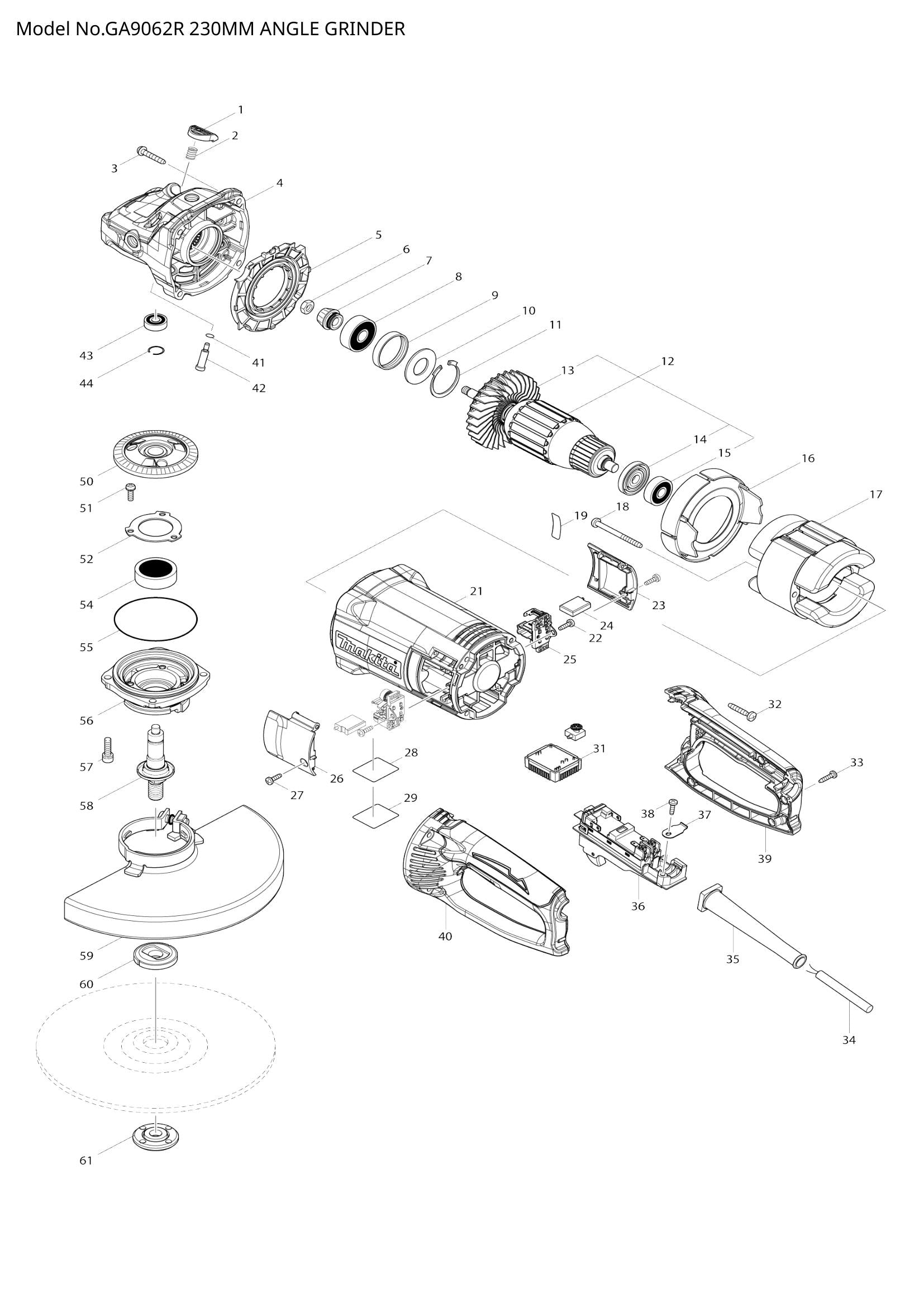 GA9062R exploded view