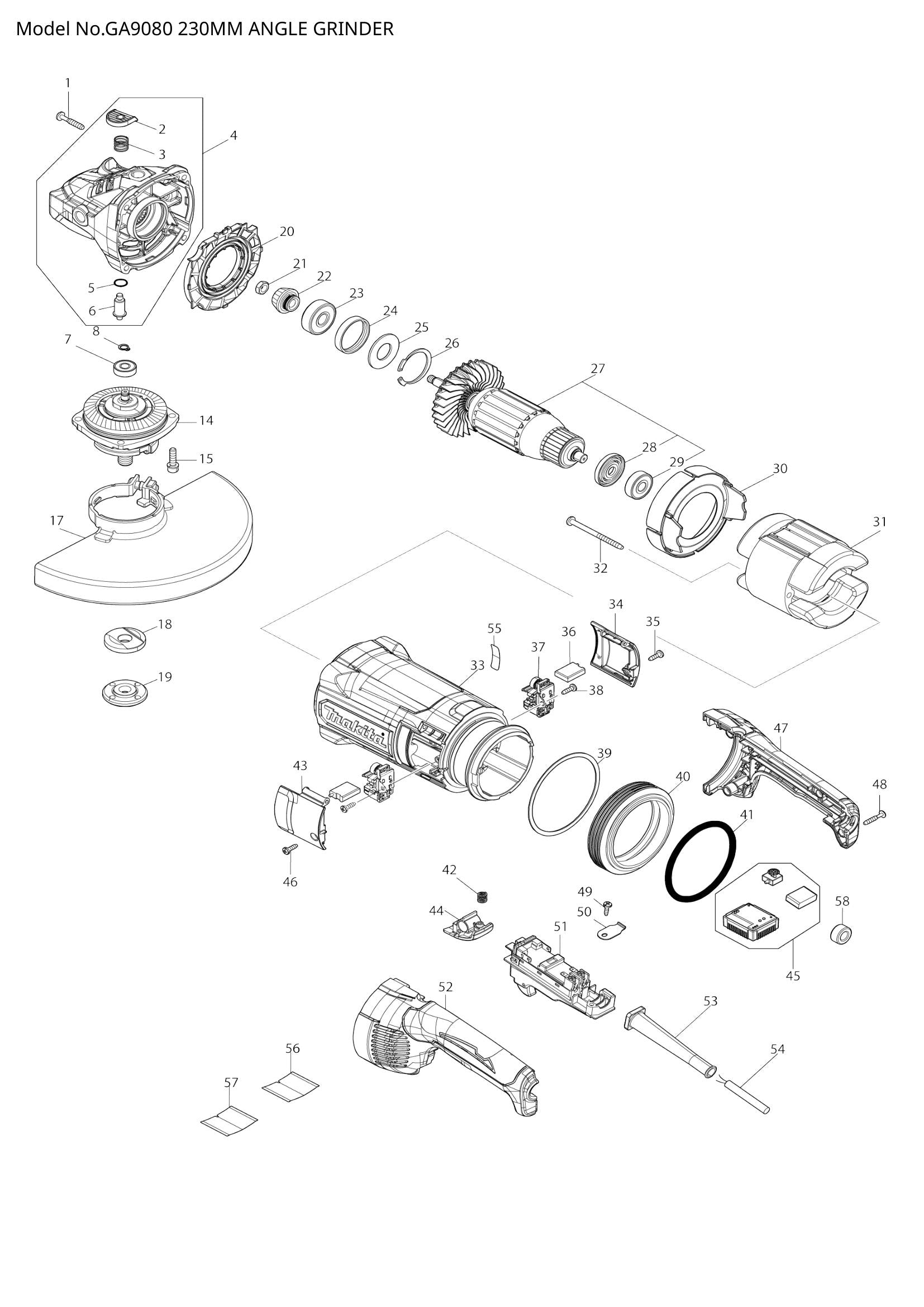 GA9080 exploded view