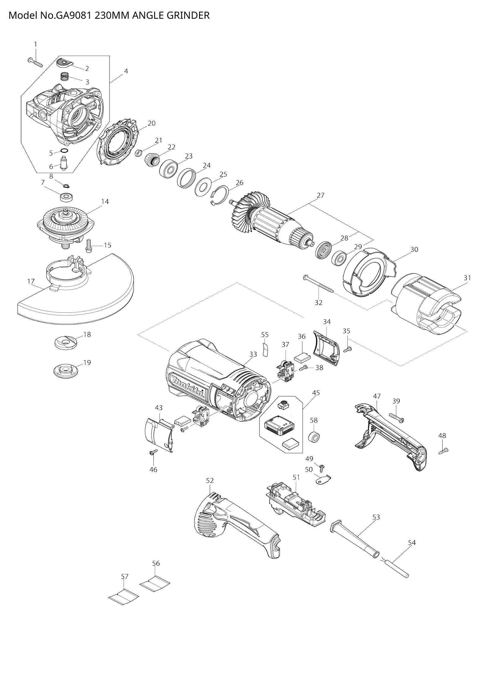 GA9081 exploded view