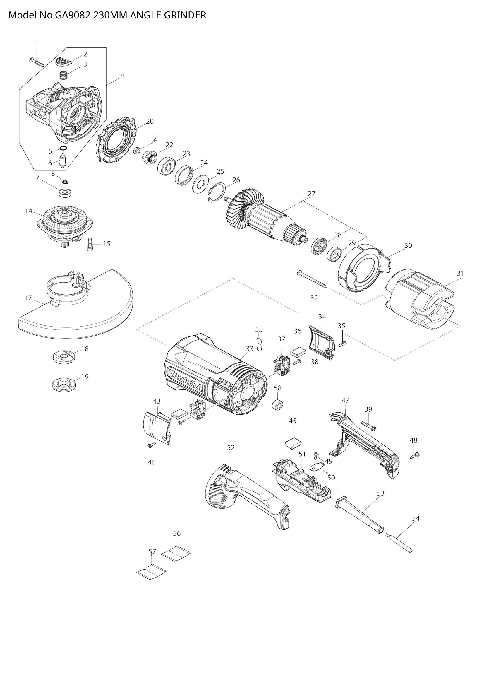 GA9082 exploded view