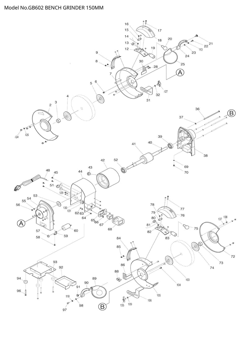 GB602 exploded view