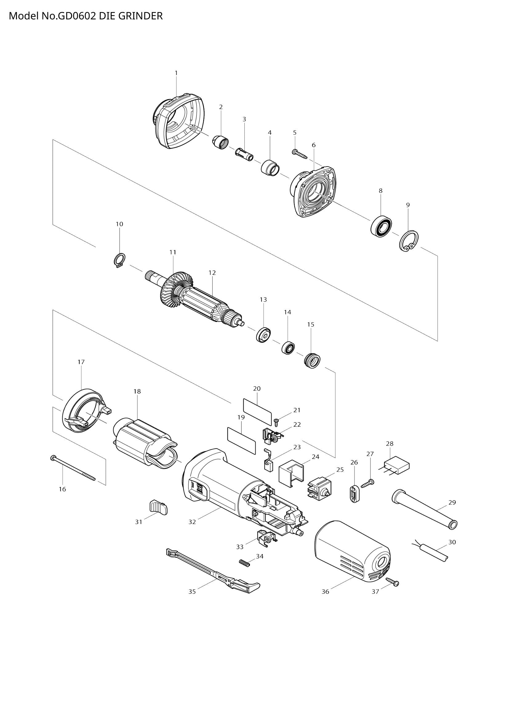GD0602 exploded view
