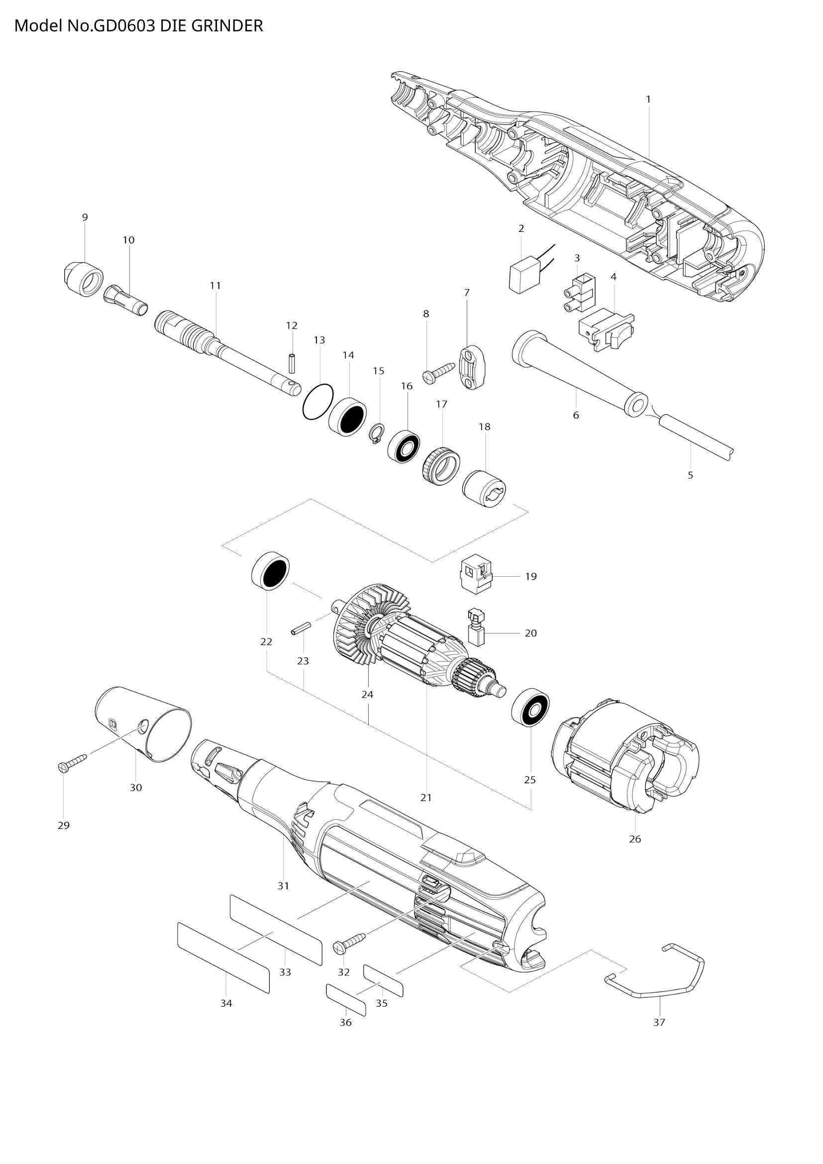 GD0603 exploded view