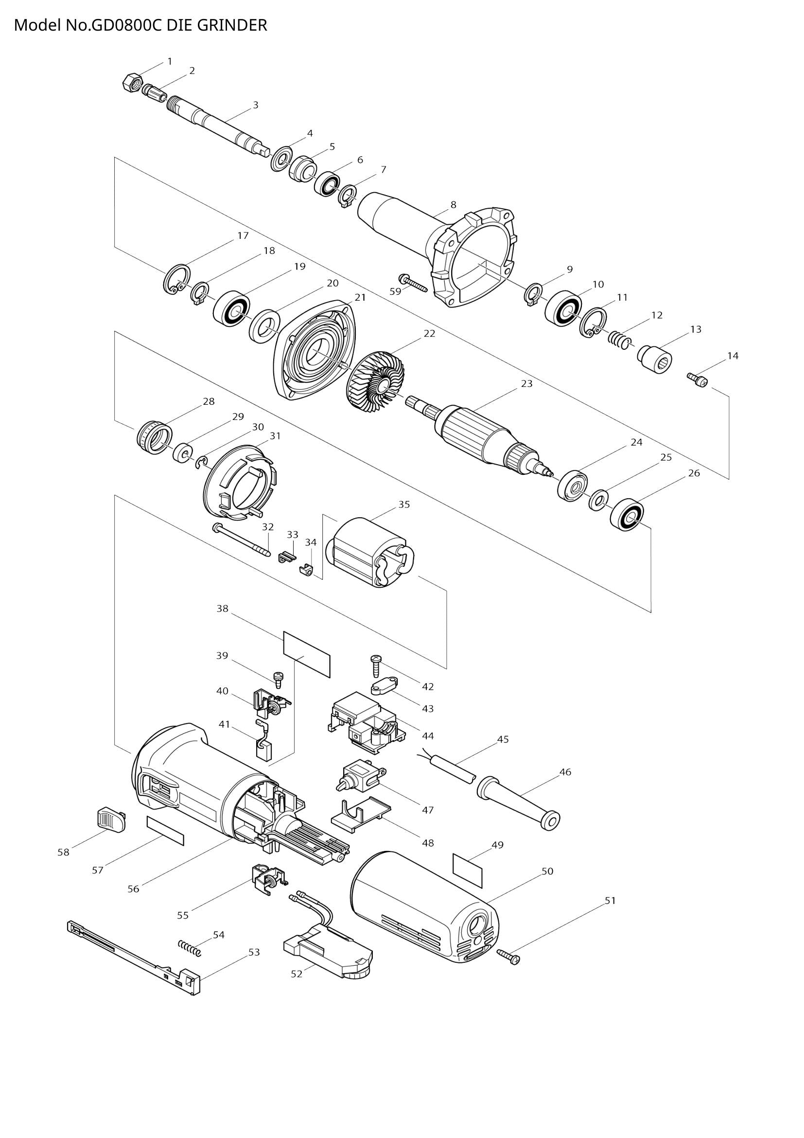 GD0800C exploded view