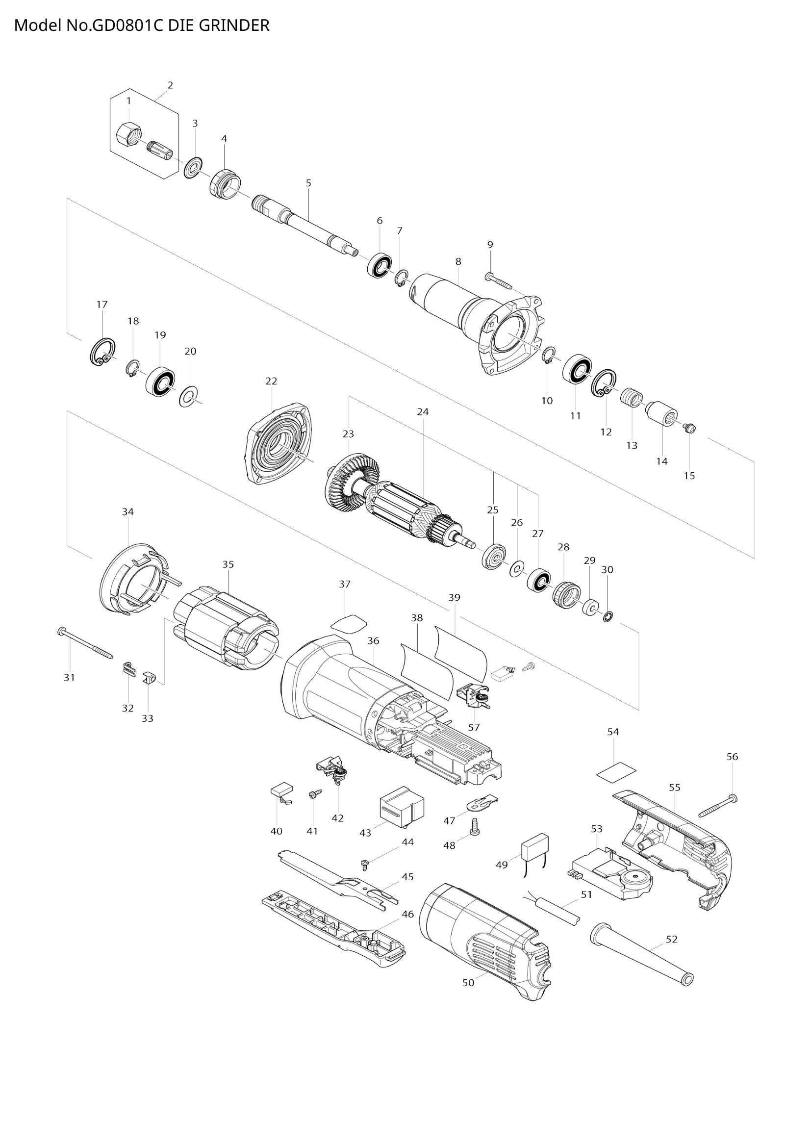 GD0801C exploded view