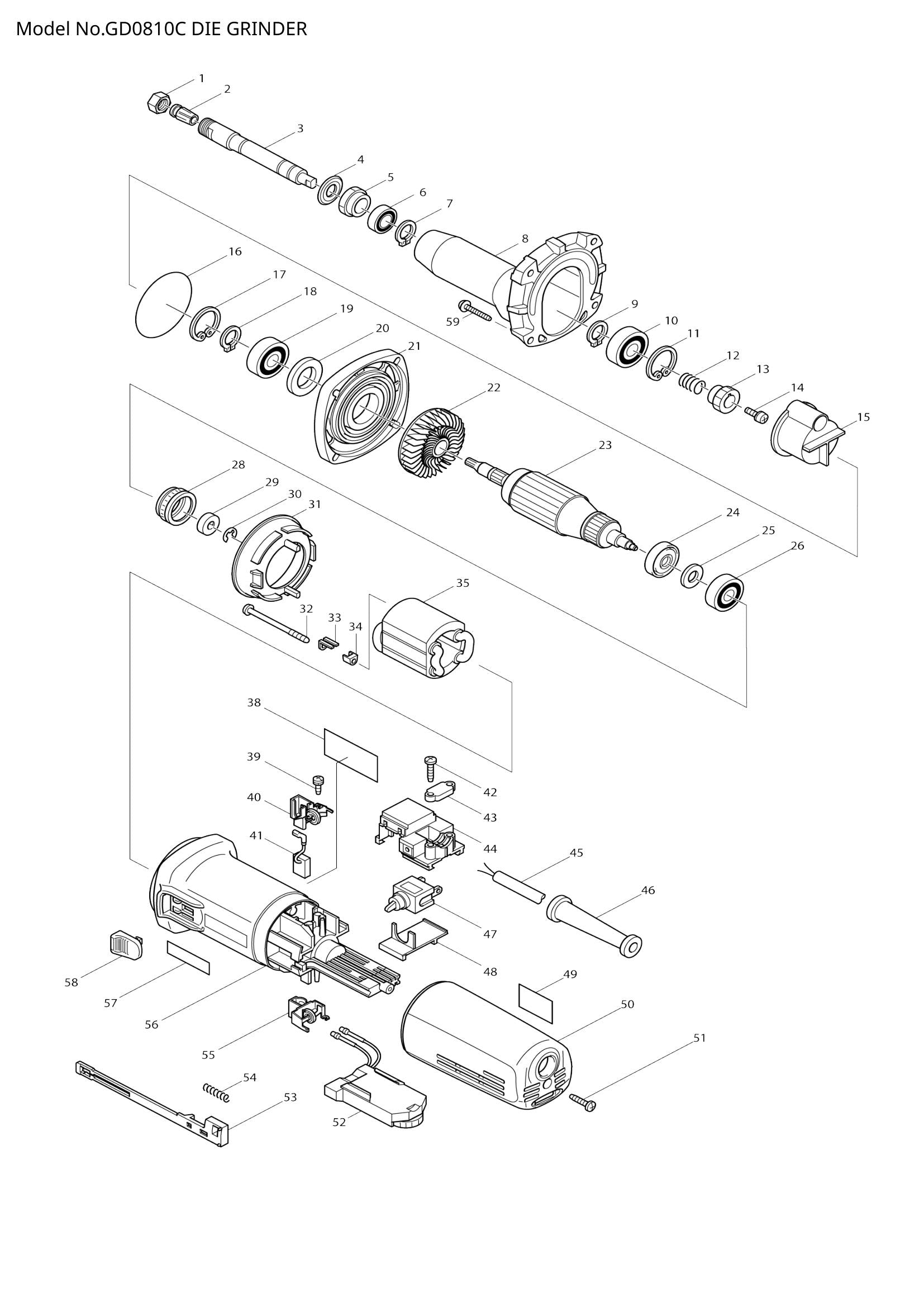 GD0810C exploded view