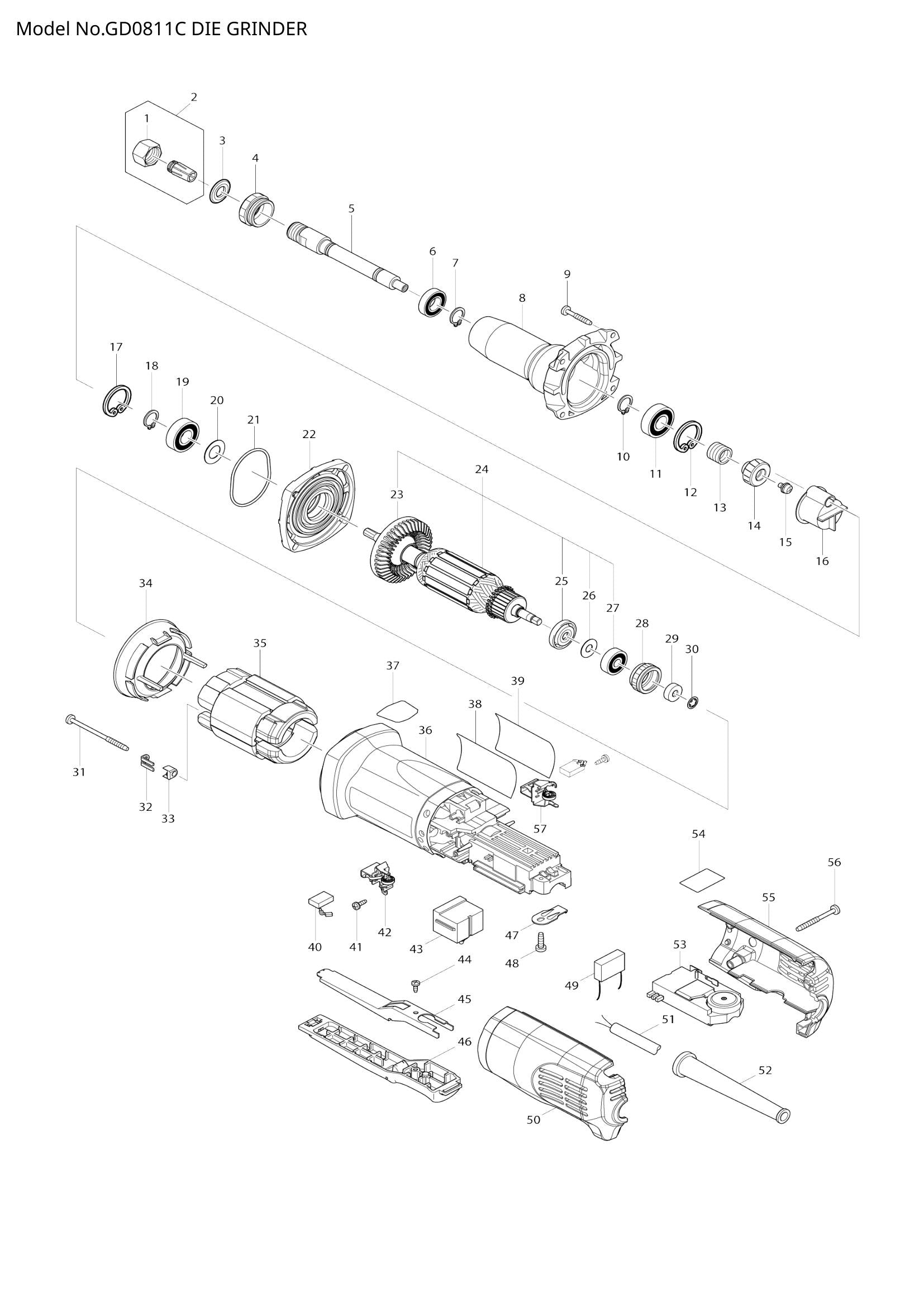 GD0811C exploded view