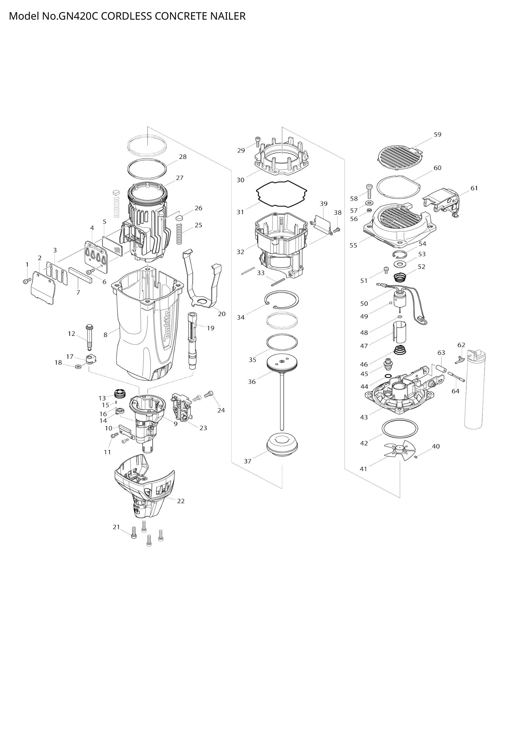 GN420C exploded view