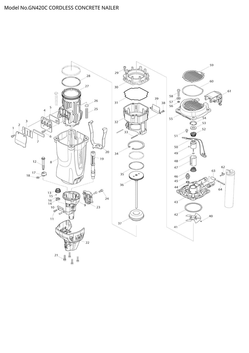 GN420C exploded view