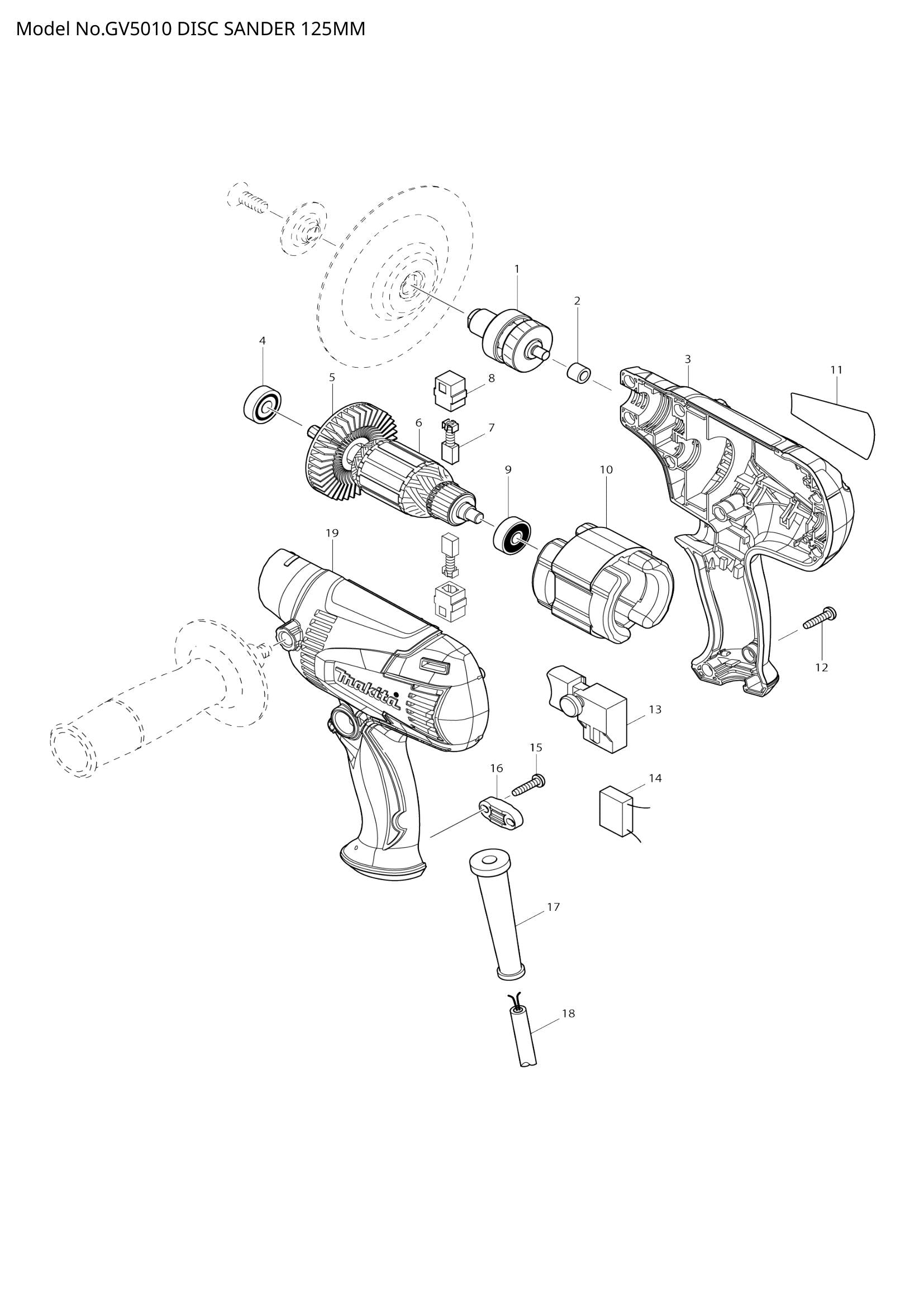 GV5010 exploded view