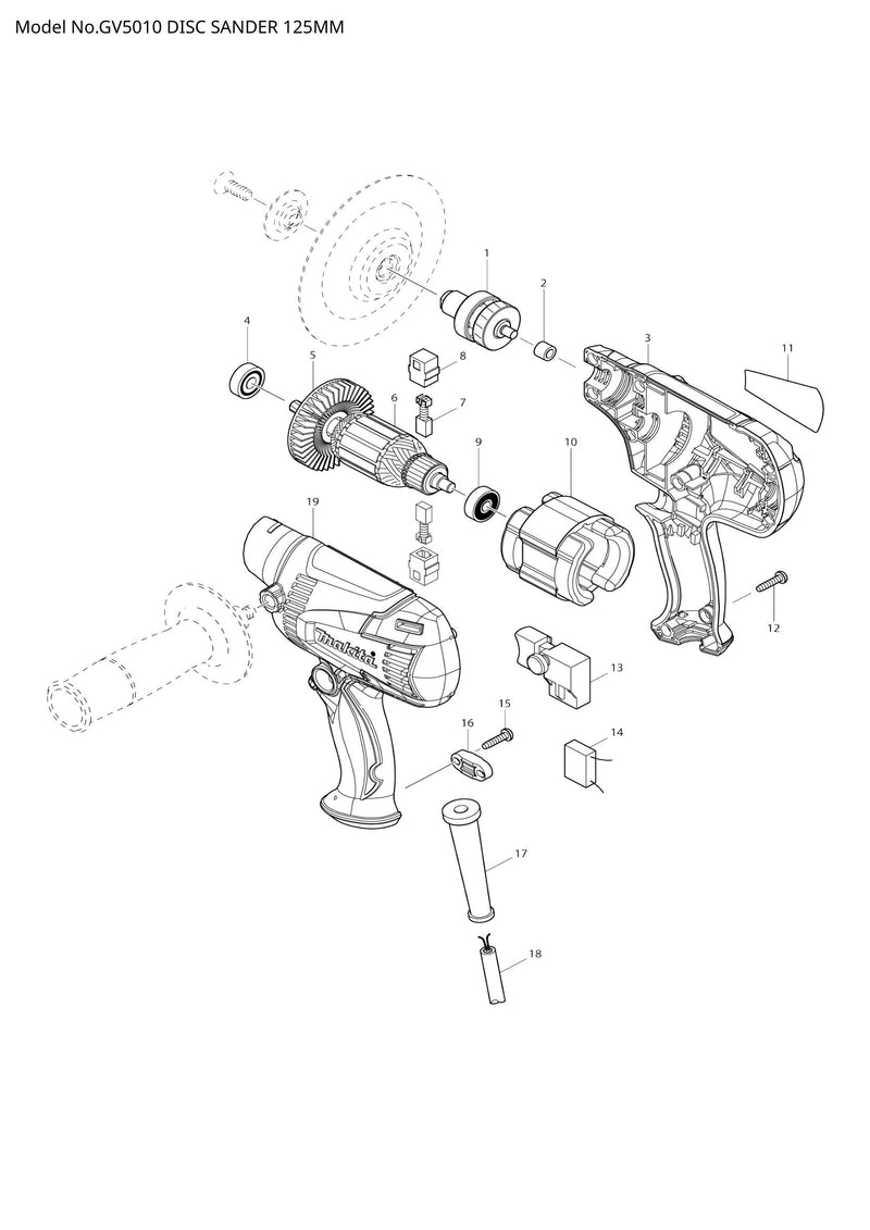 GV5010 exploded view