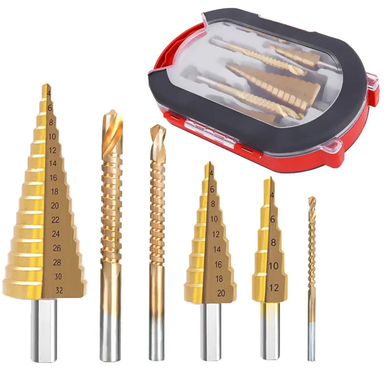 Step Drill Bit Straight Groove Hexagonal Shank