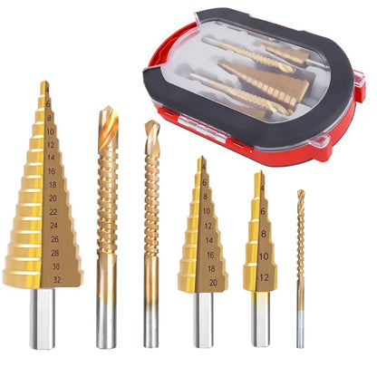 Step Drill Bit Straight Groove Hexagonal Shank