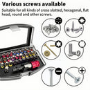 32pcs Quick Release Magnetic Screwdriver Bit Set CRV+PZ Socket Phillips Hex Slotted Fast Change Plastic Boxed