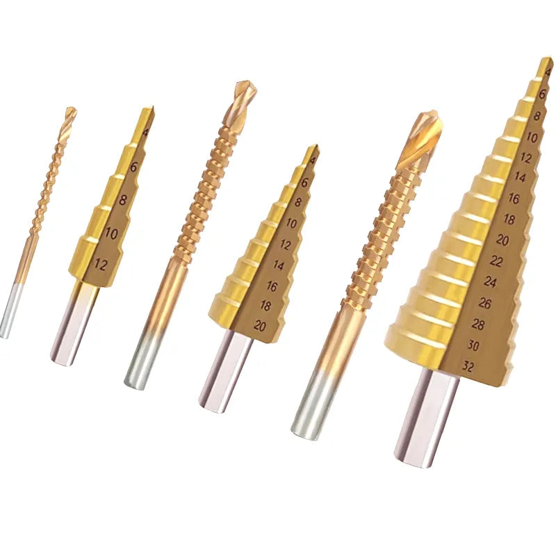 Pakopinių grąžtų komplektas dėžutėje