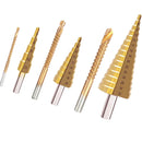 Step Drill Bit Straight Groove Hexagonal Shank