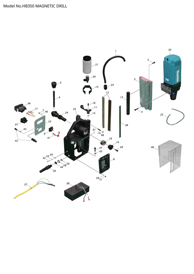HB350 exploded view