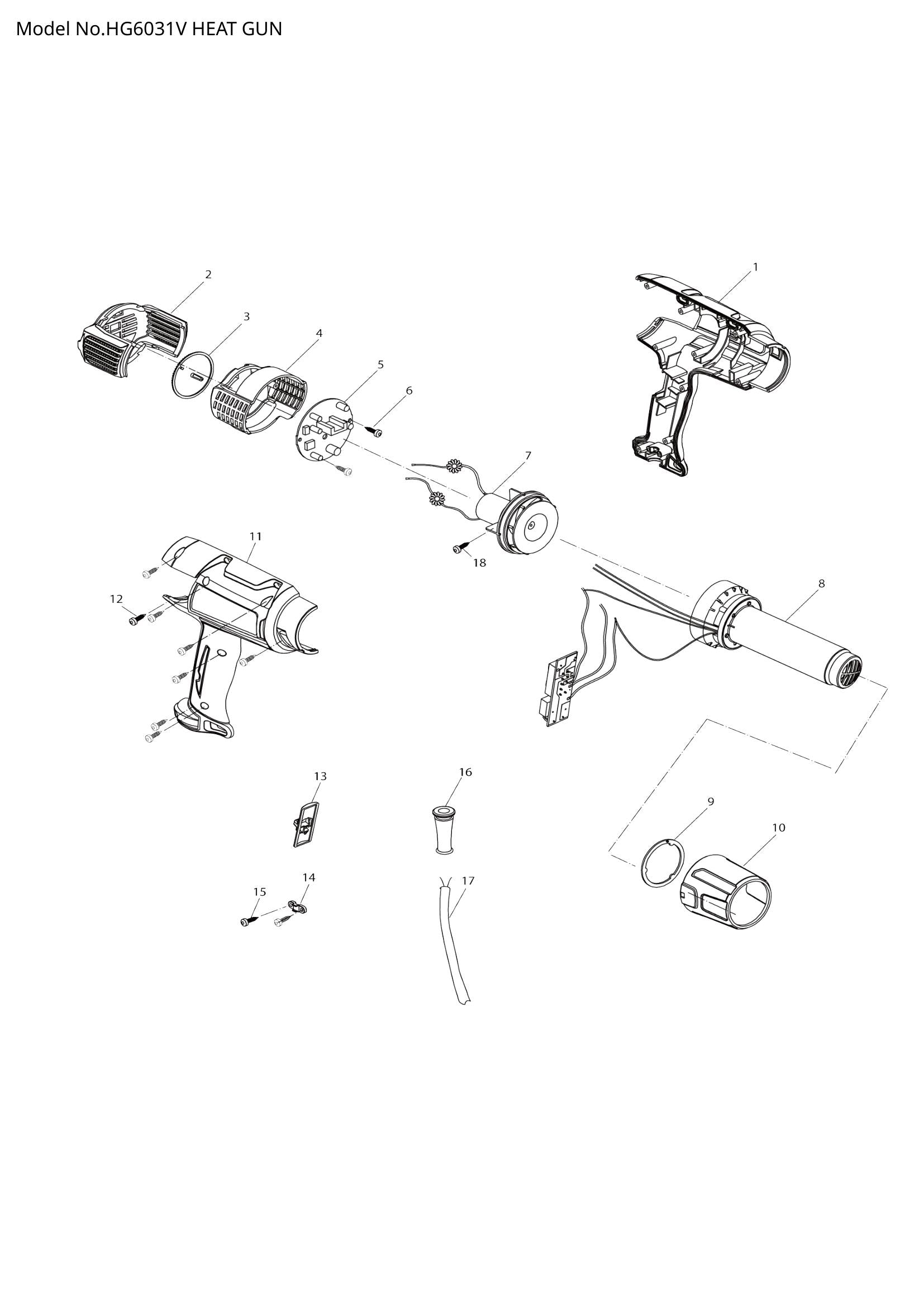 HG6031V exploded view