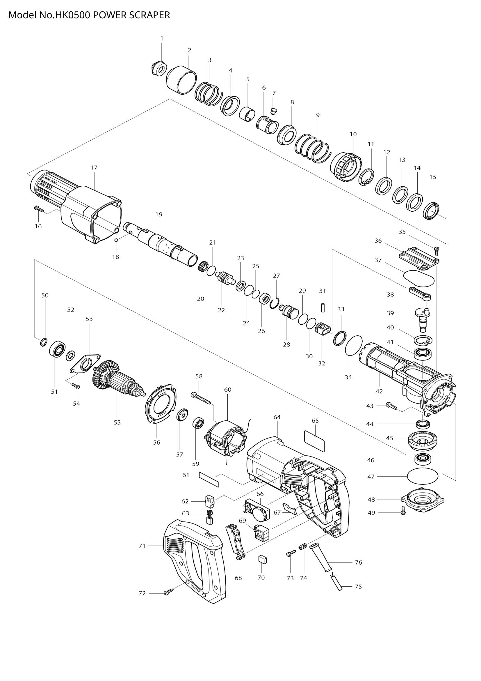 HK0500 exploded view