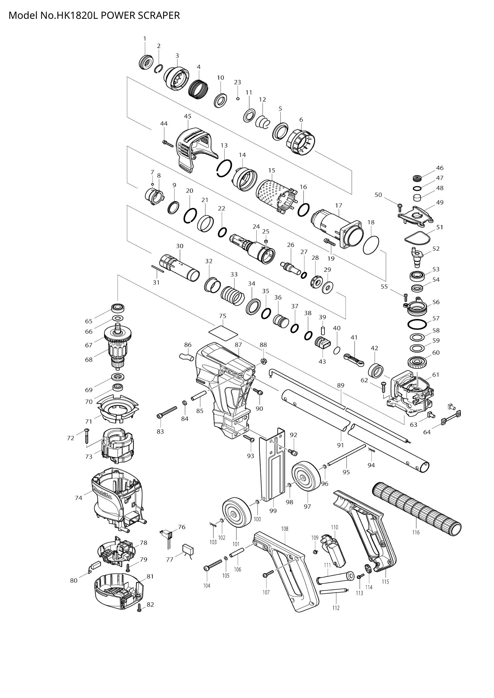HK1820L exploded view