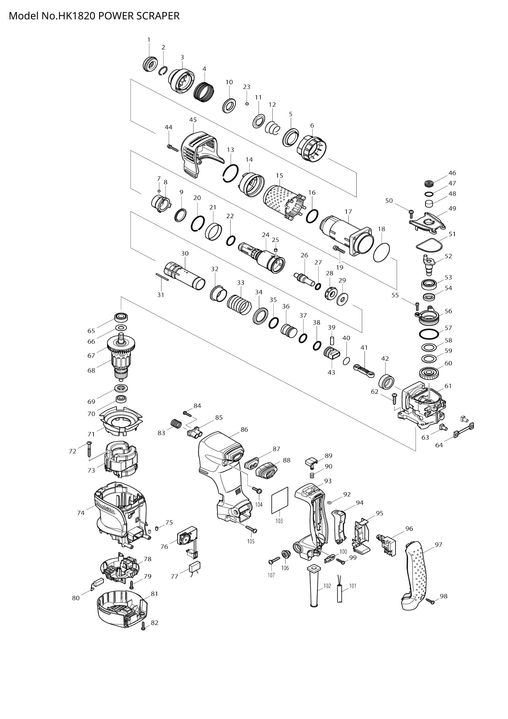 HK1820 exploded view