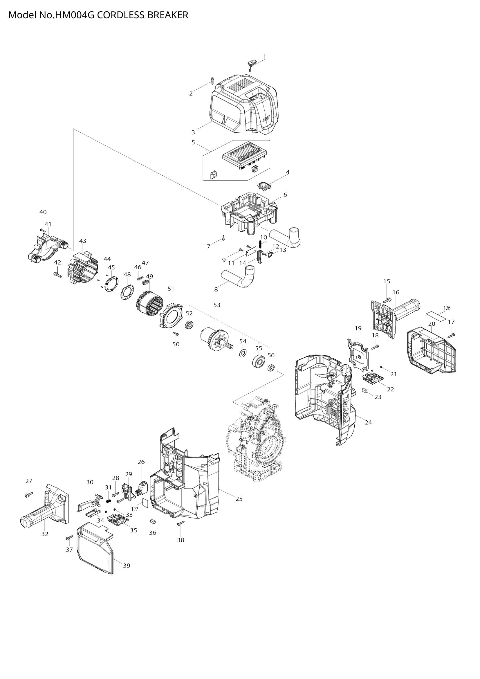 HM004G exploded view
