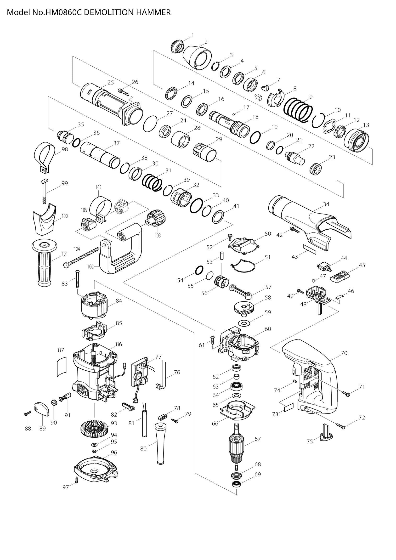 HM0860C exploded view