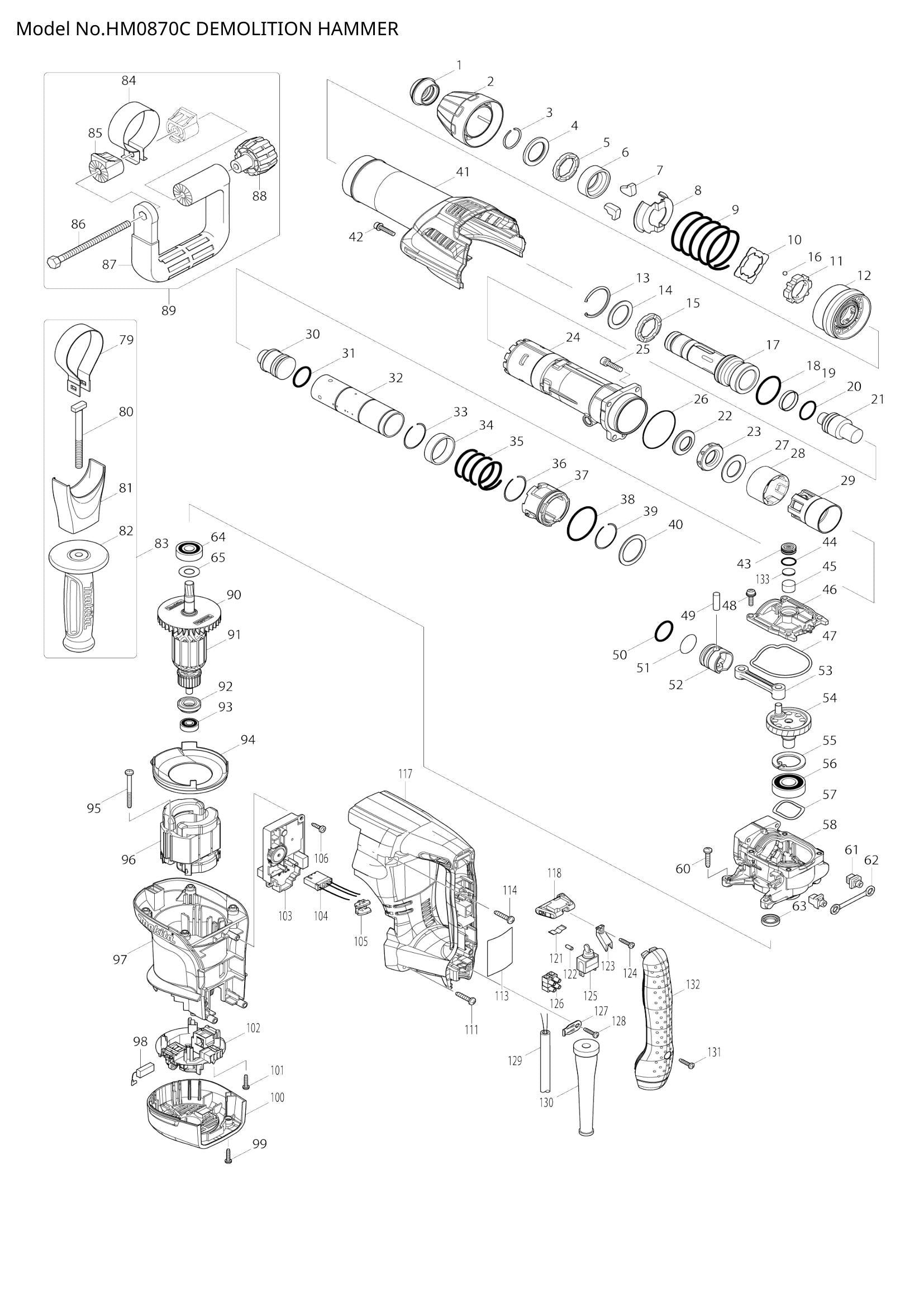 HM0870C exploded view