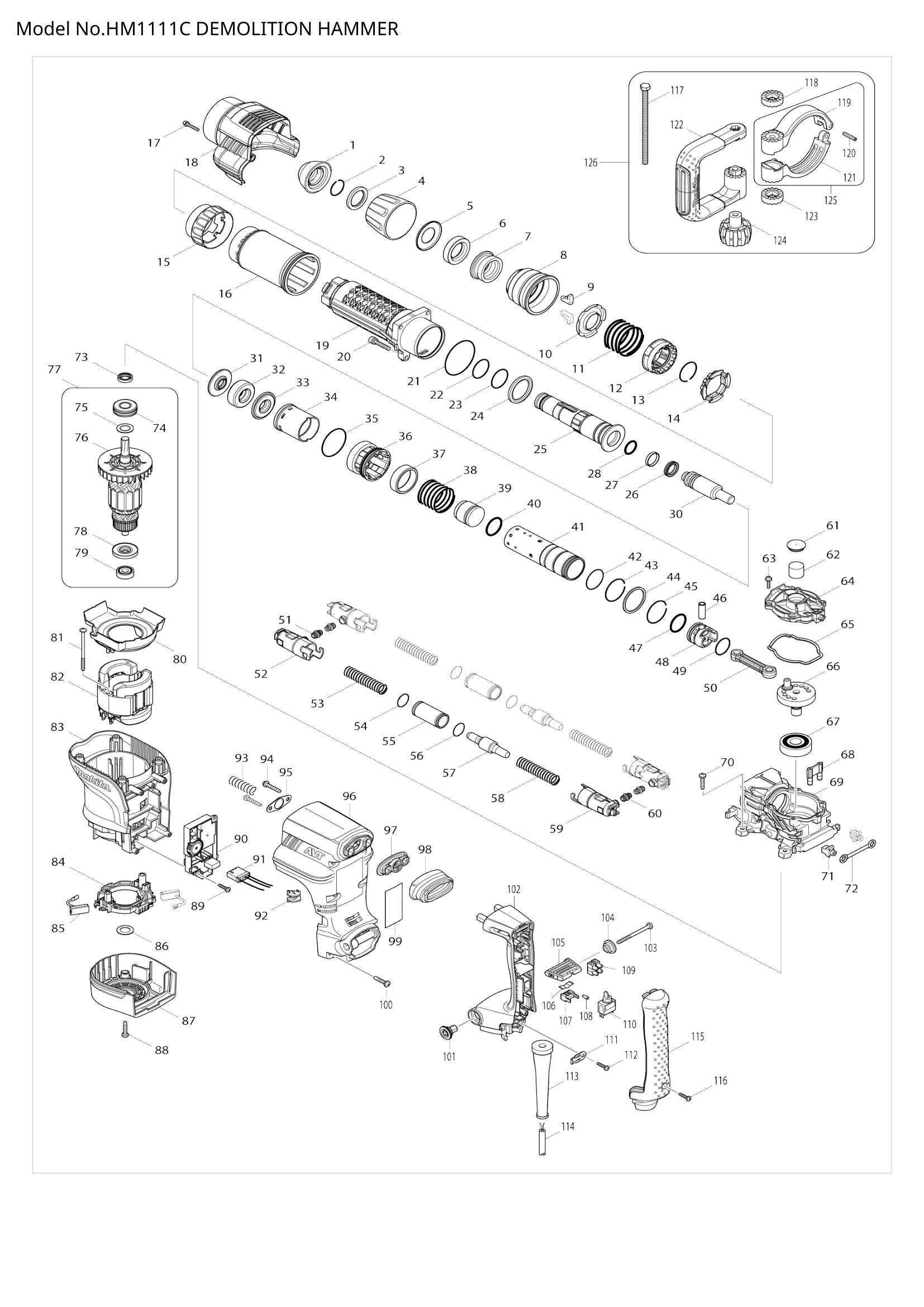 HM1111C exploded view