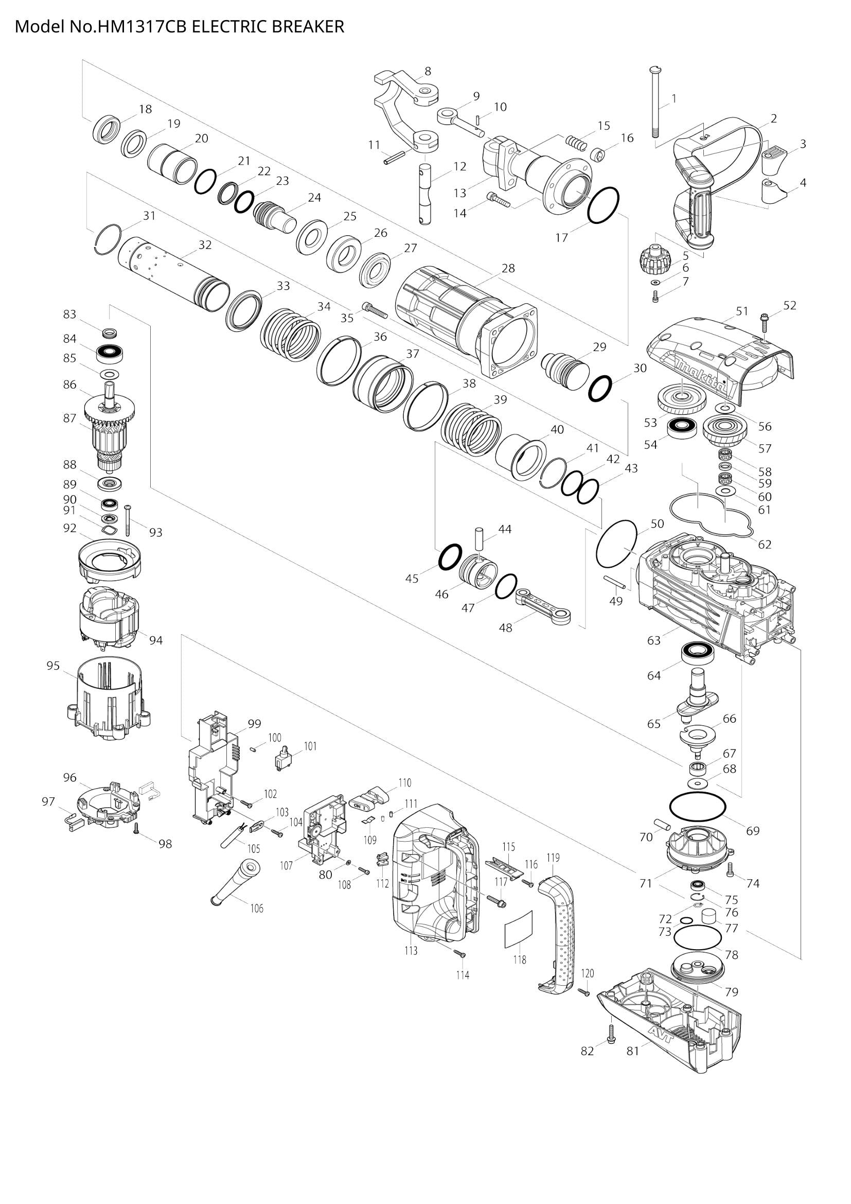 HM1317CB exploded view