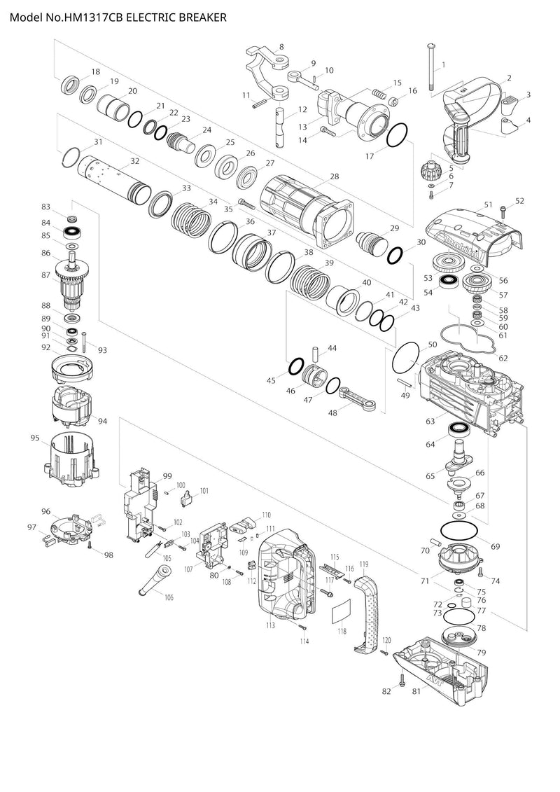 HM1317CB exploded view