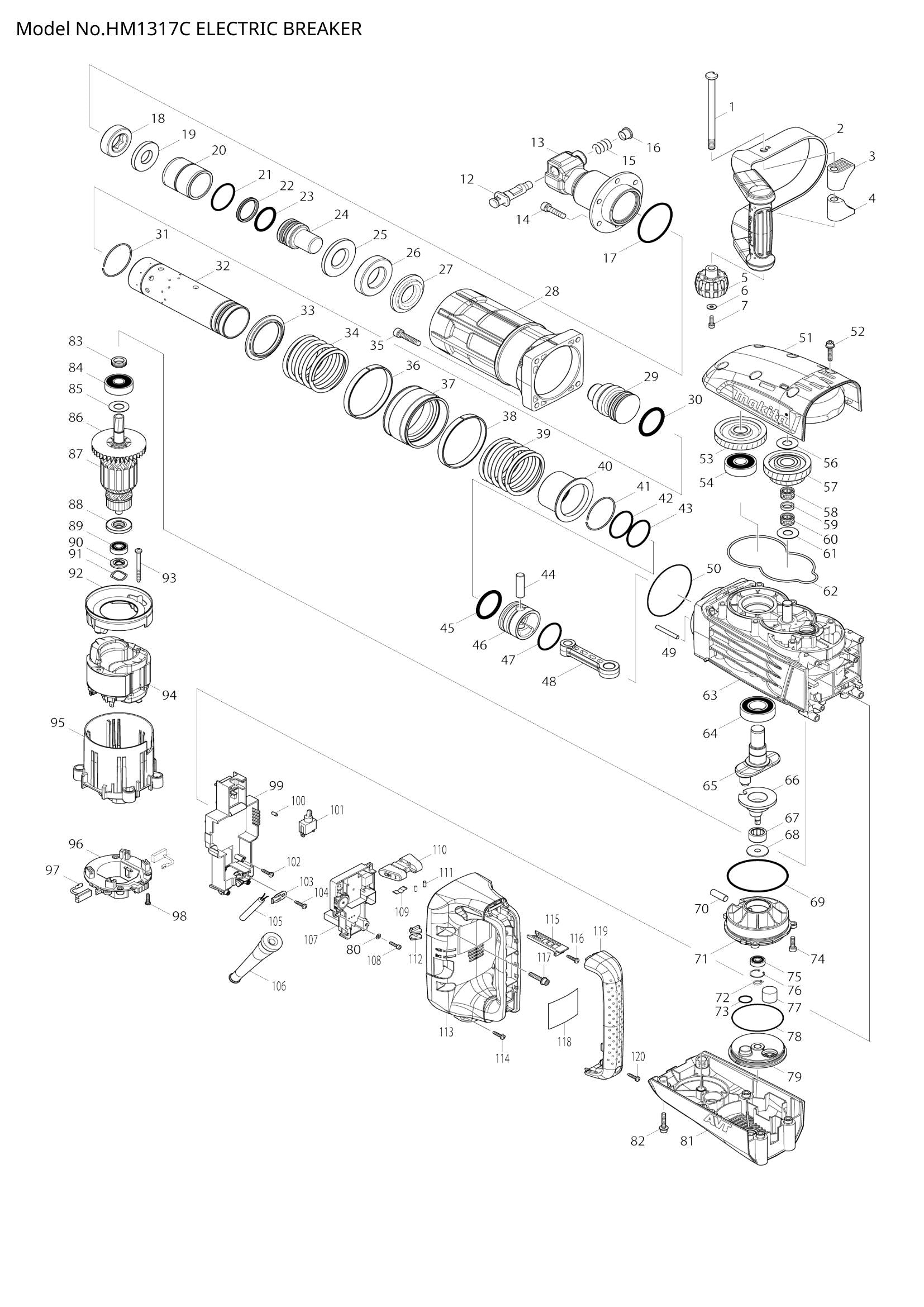 HM1317C exploded view