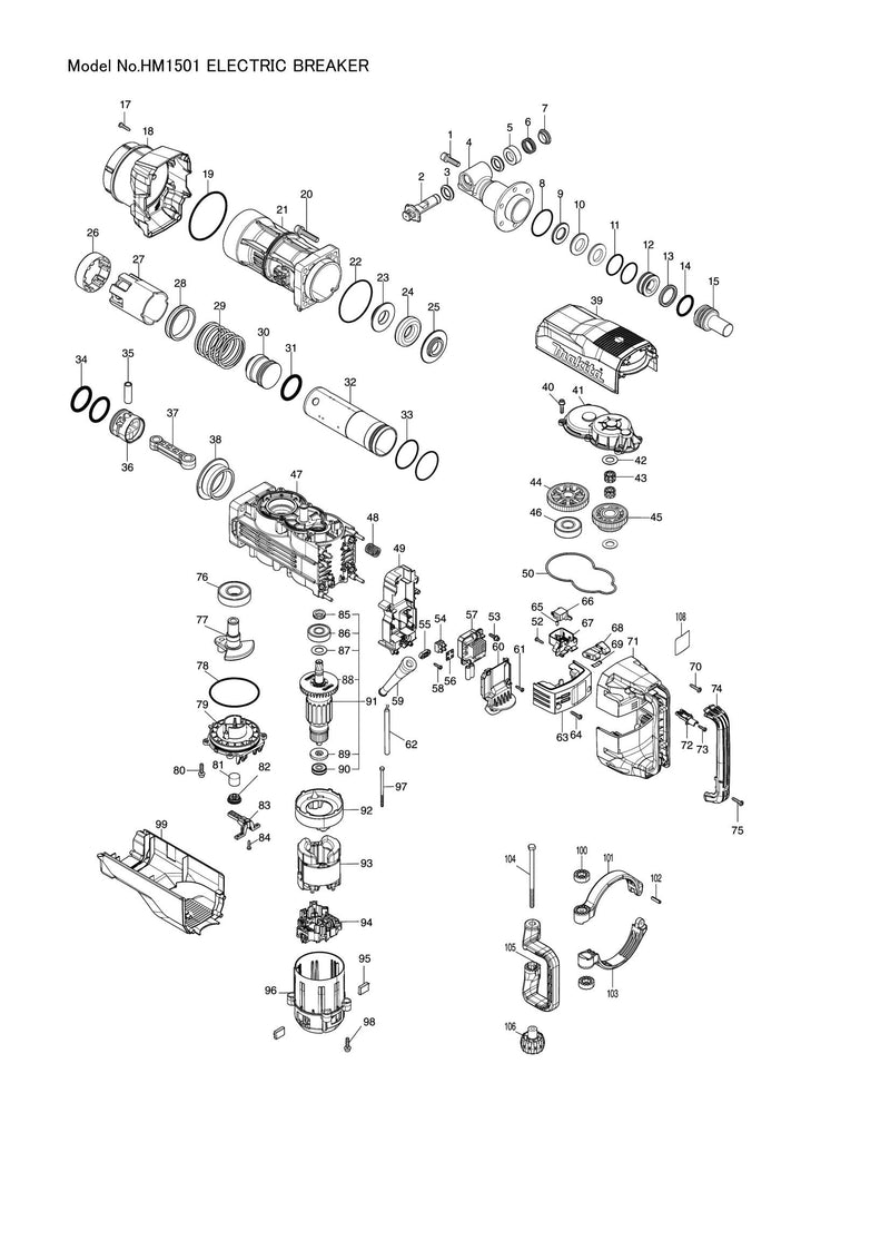 HM1501 exploded view