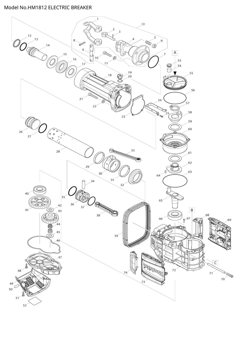 HM1812 exploded view
