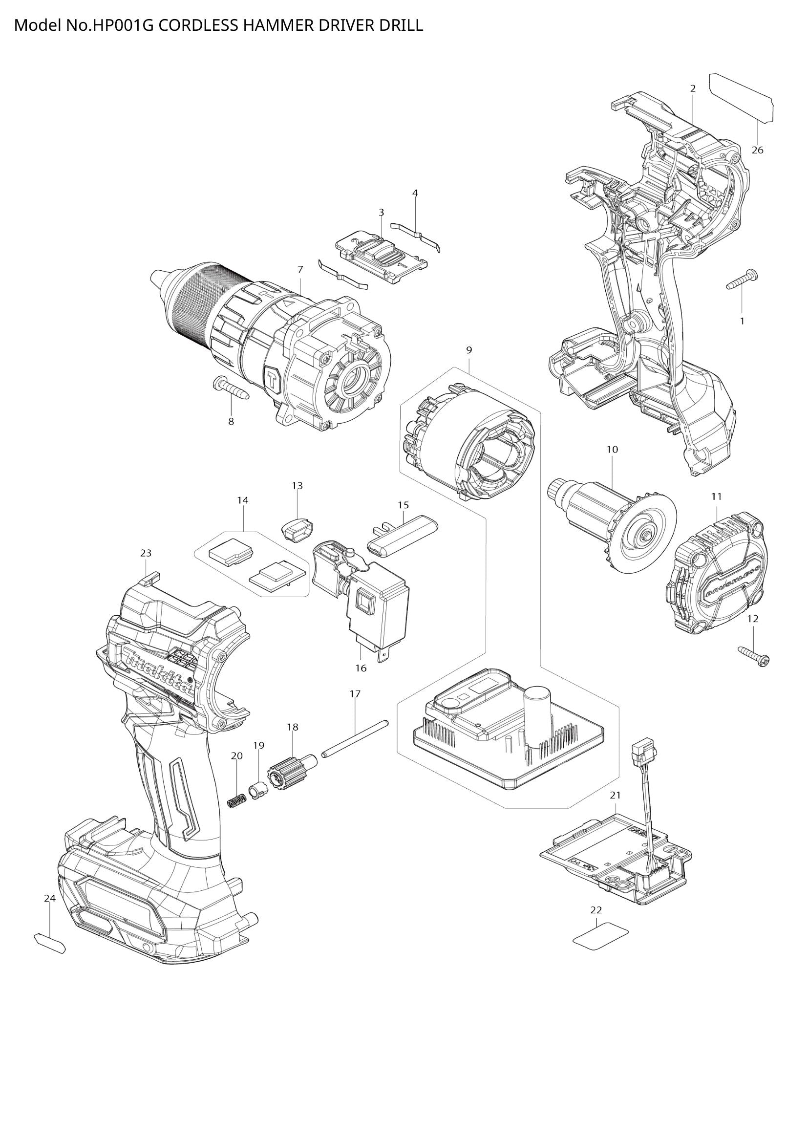HP001G exploded view