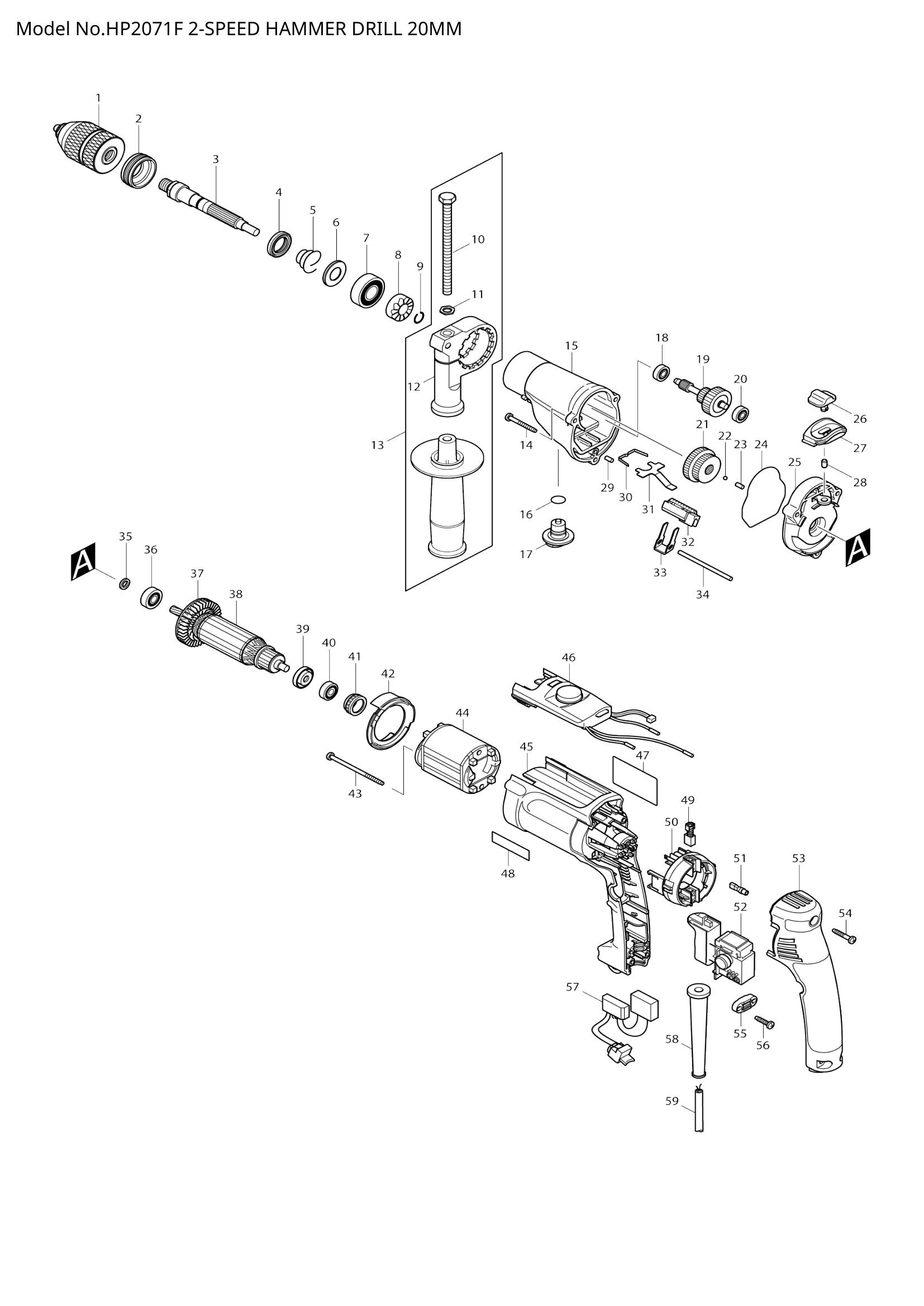 HP2071F exploded view