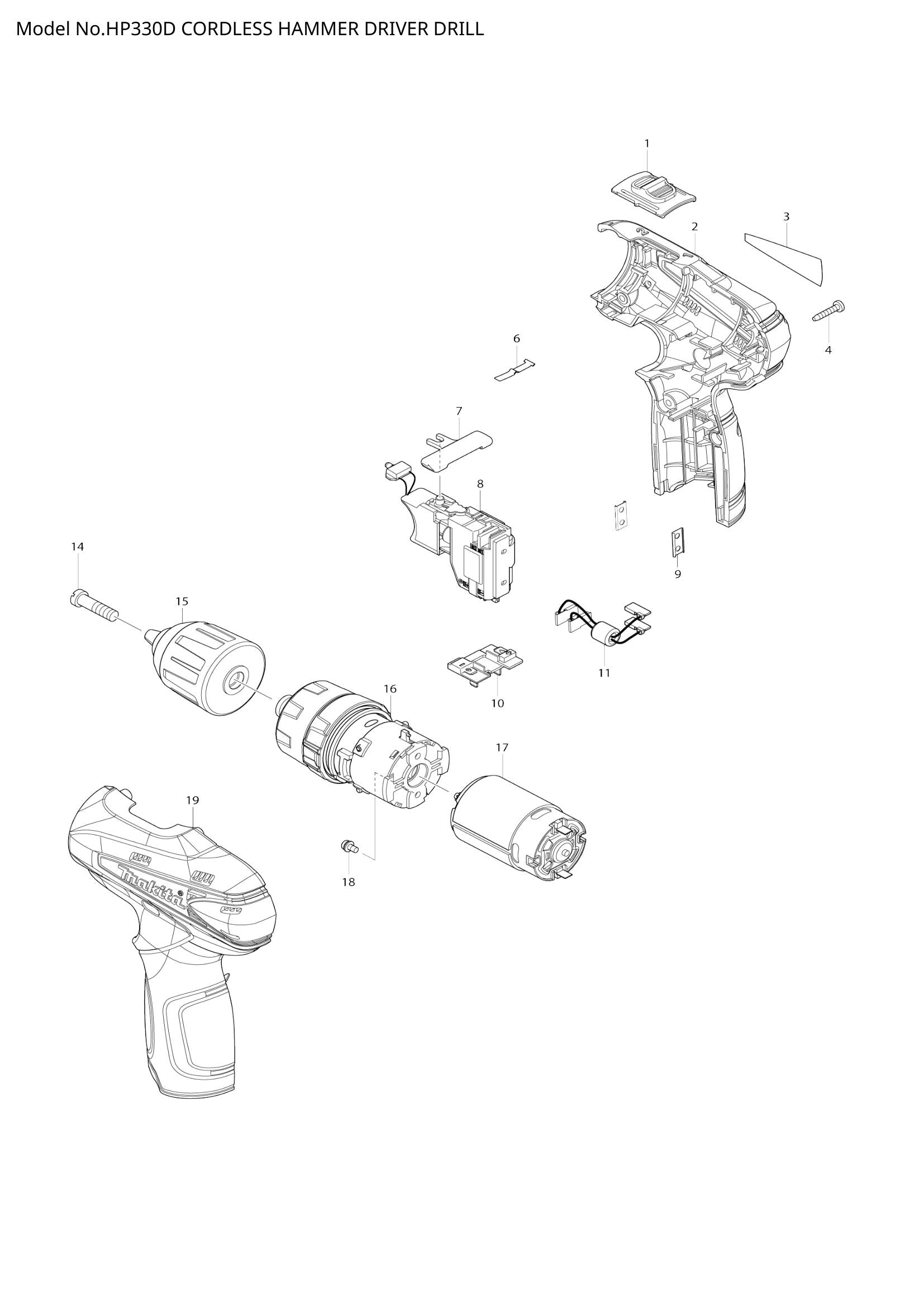 HP330D exploded view