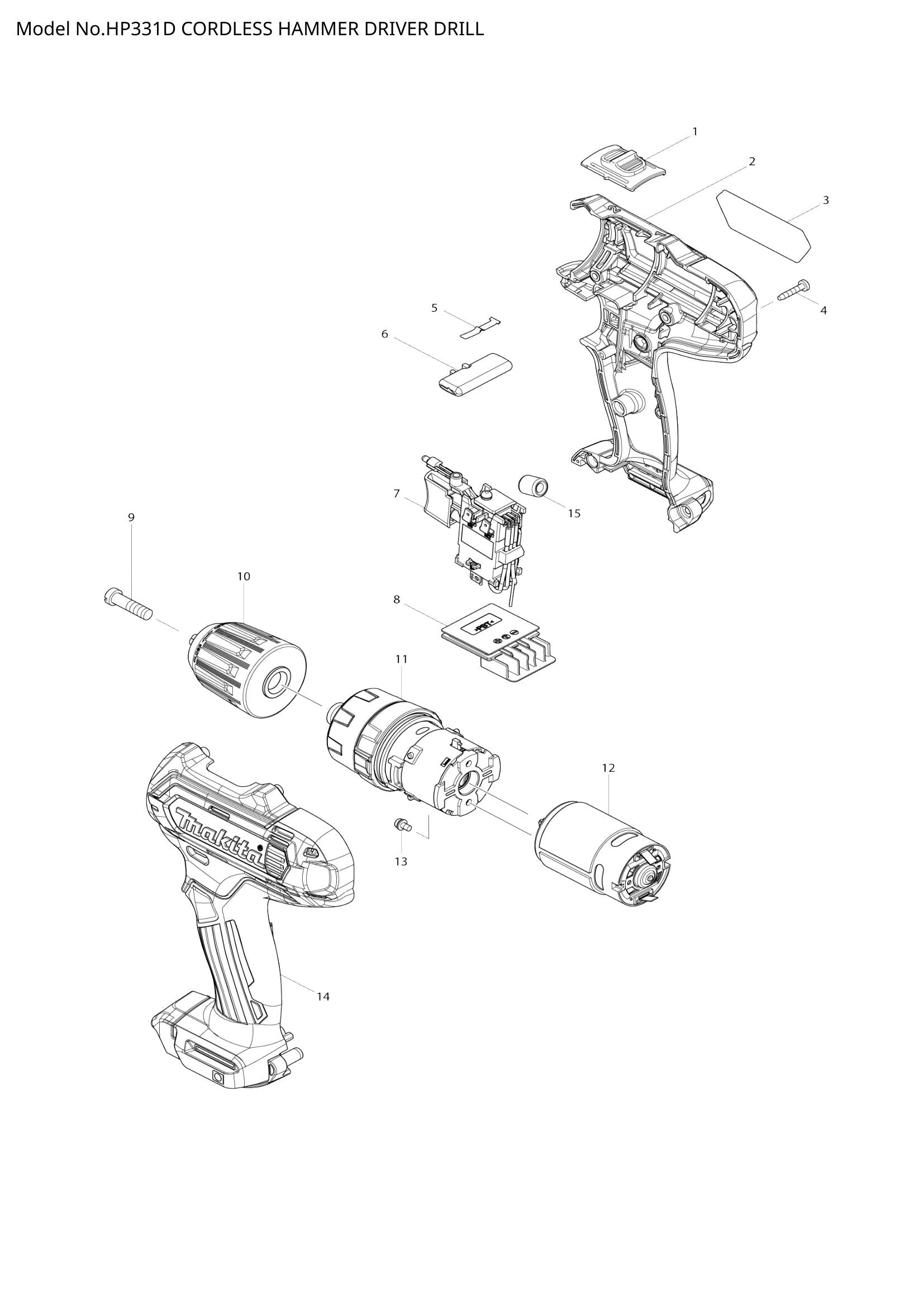HP331D exploded view