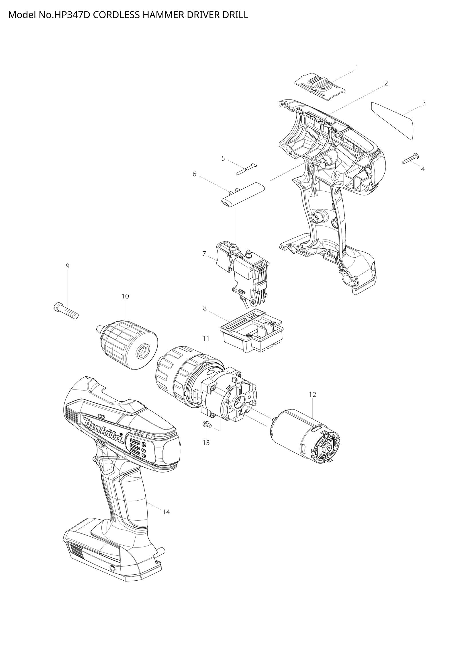 HP347D exploded view