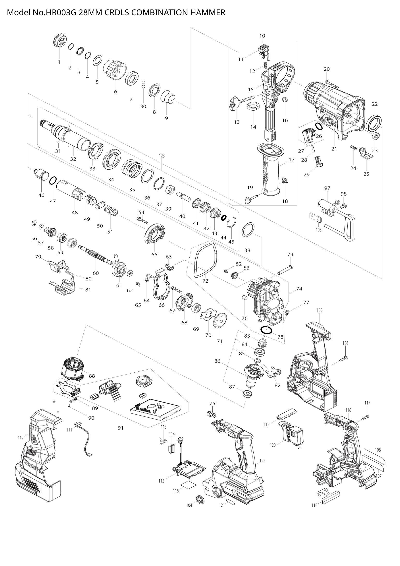 HR003G exploded view