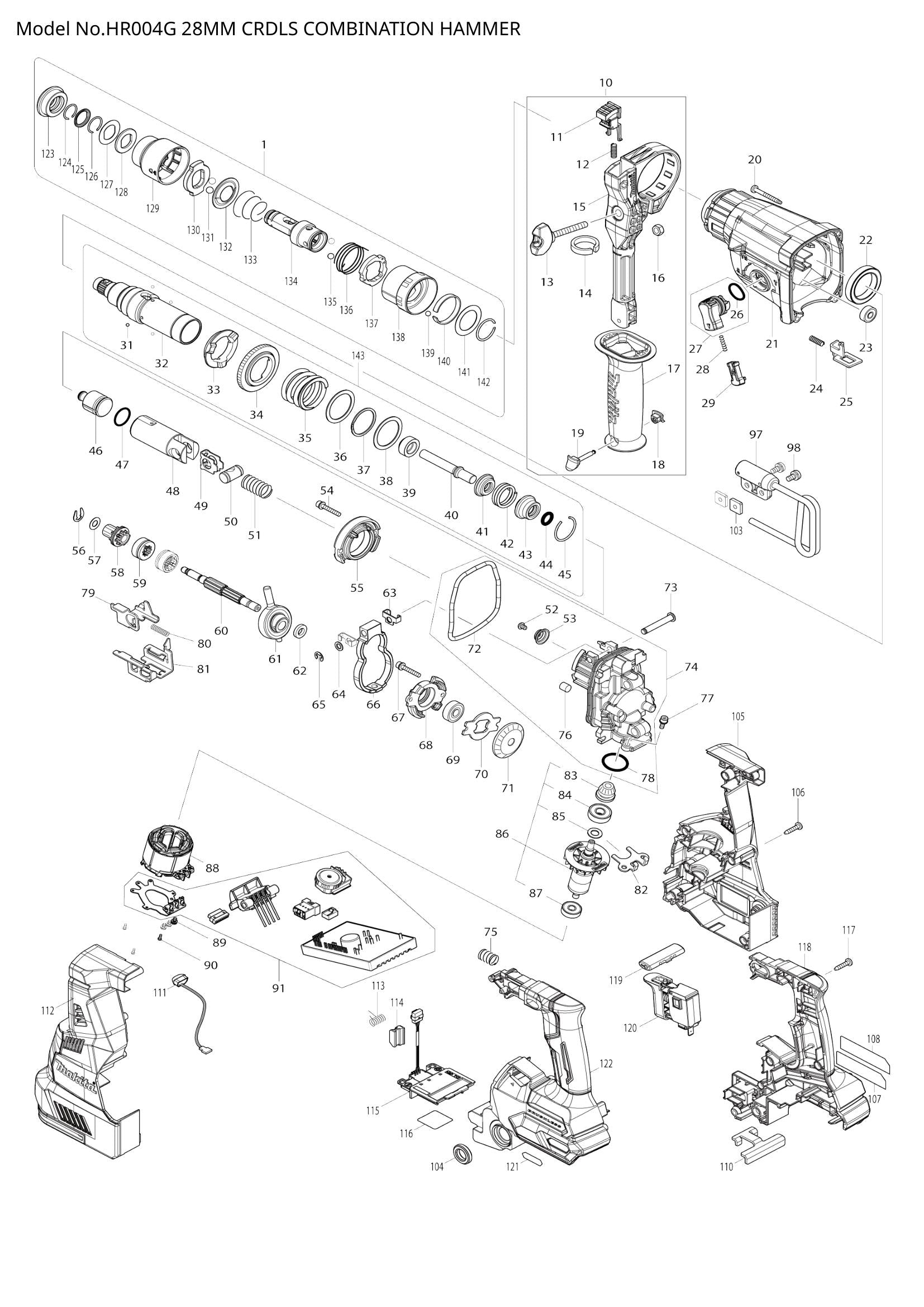 HR004G exploded view