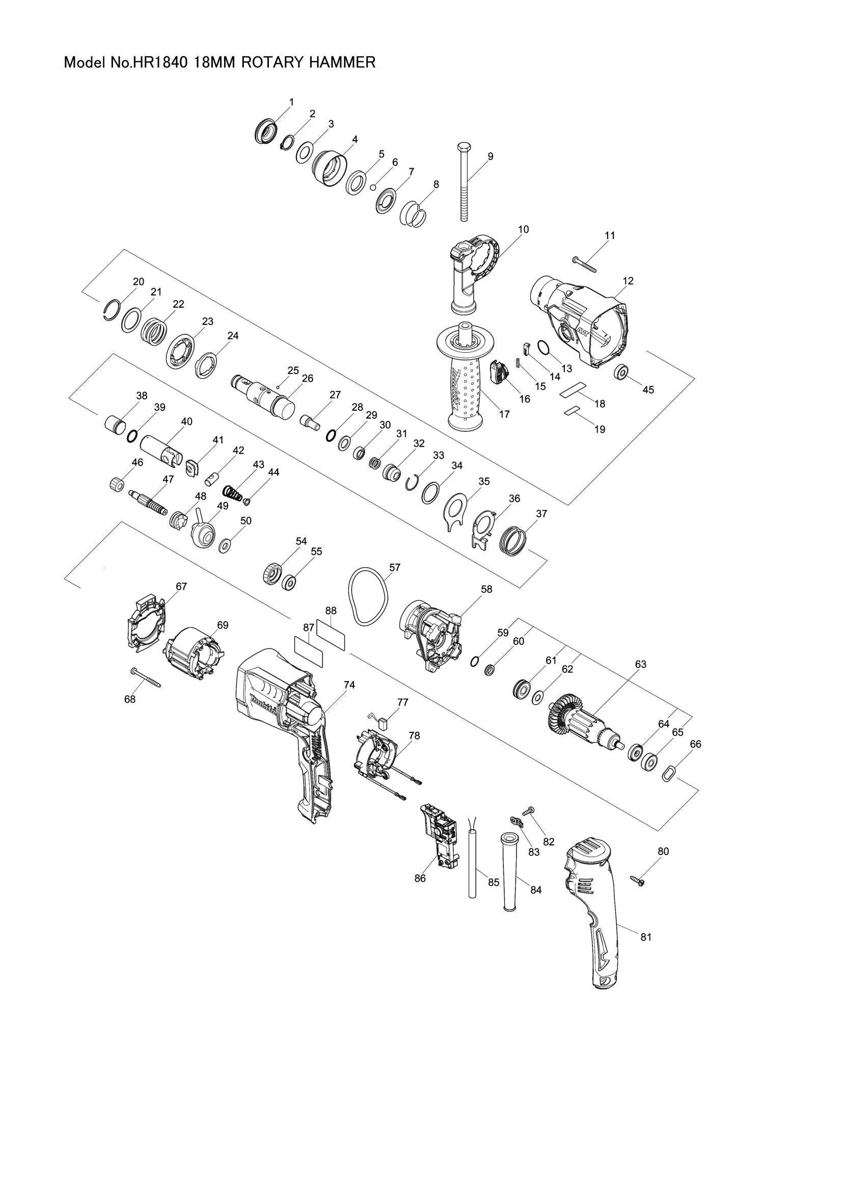 HR1840 exploded view