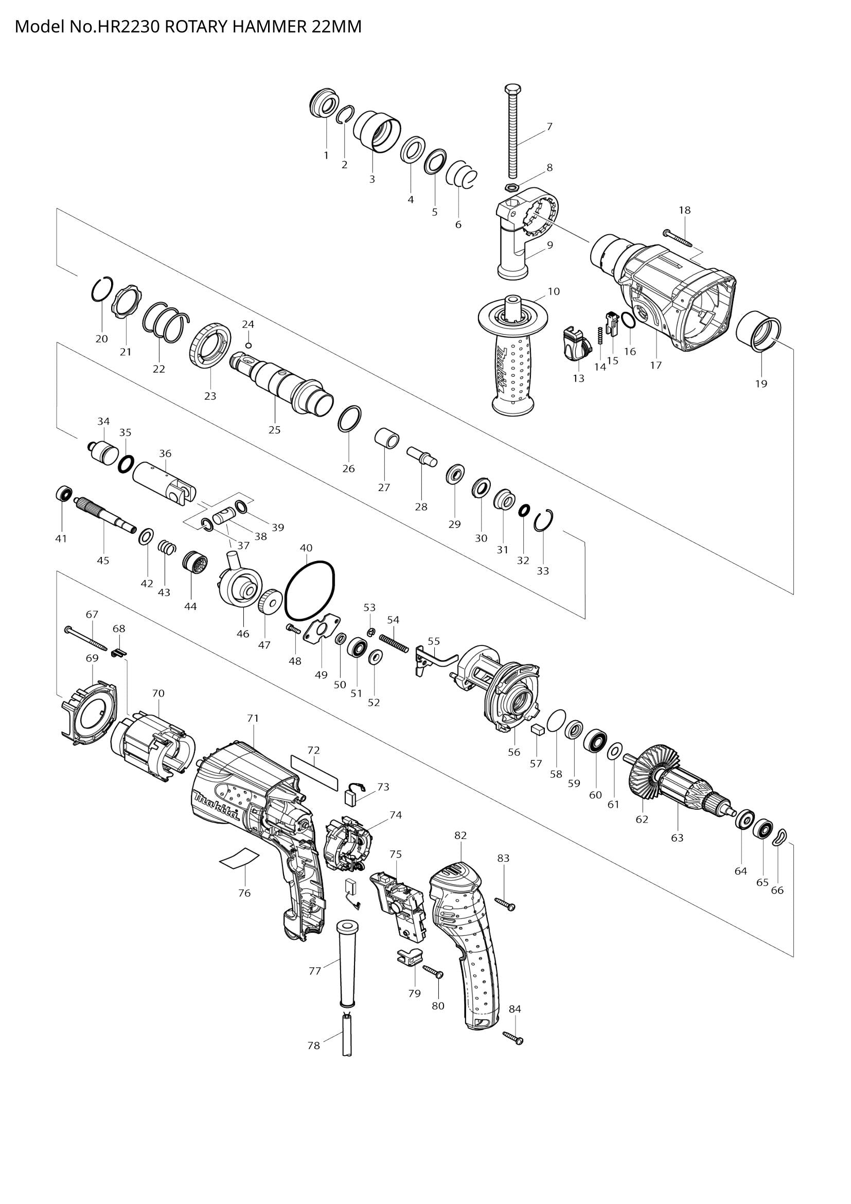 HR2230 exploded view