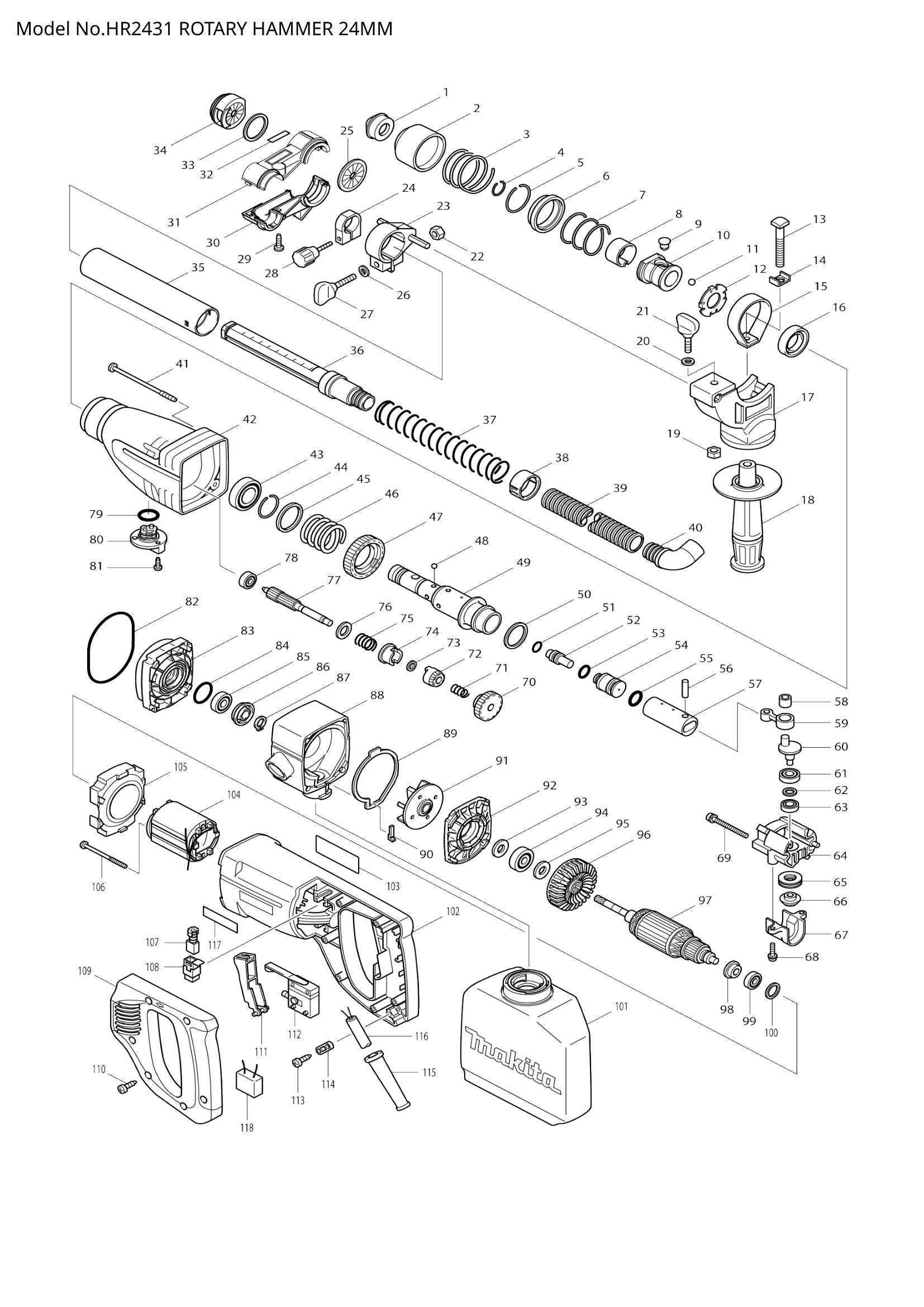 HR2431 exploded view